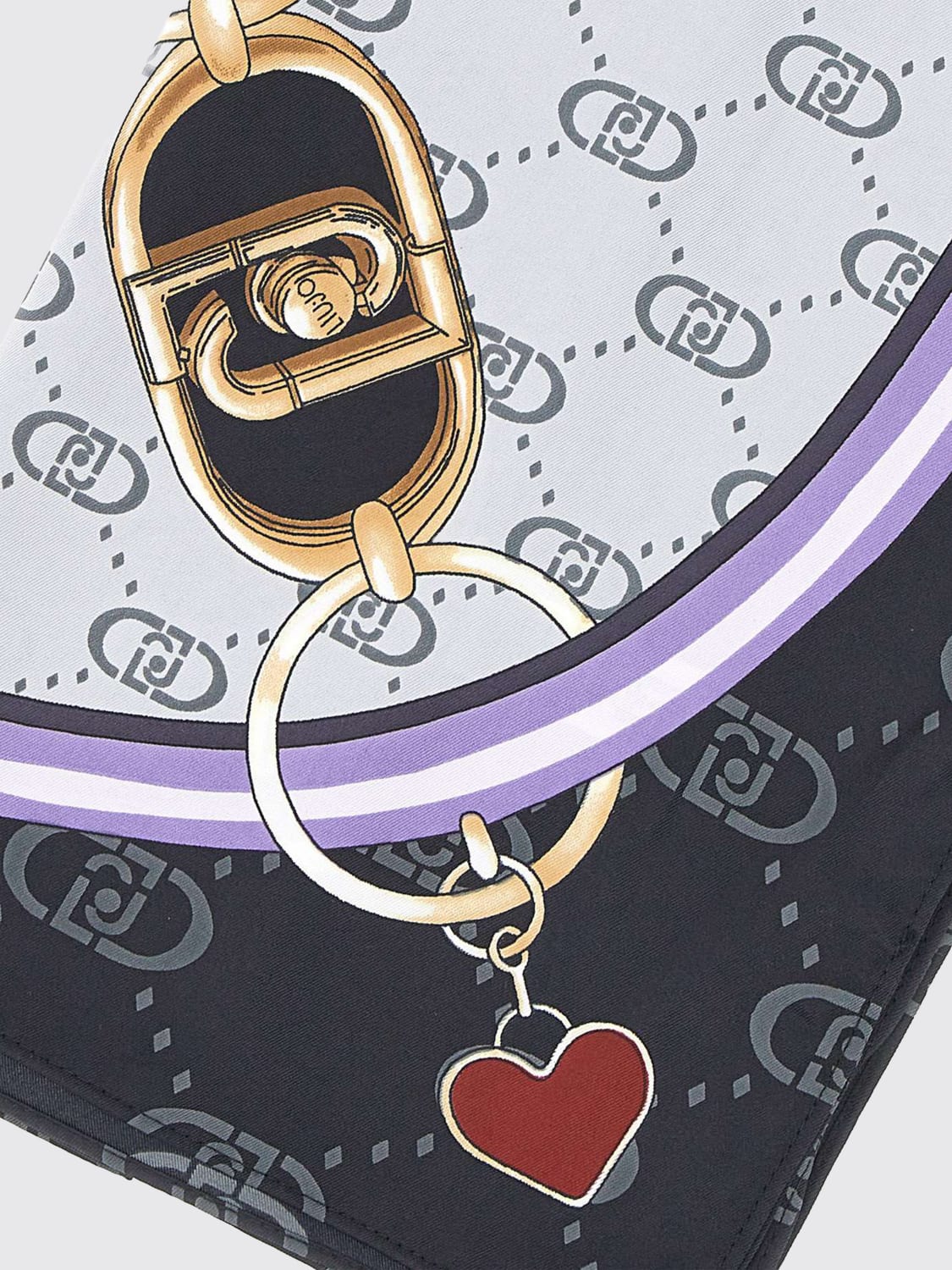 LIU JO SCIARPA: Foulard con stampa Liu Jo, Nero - Img 2