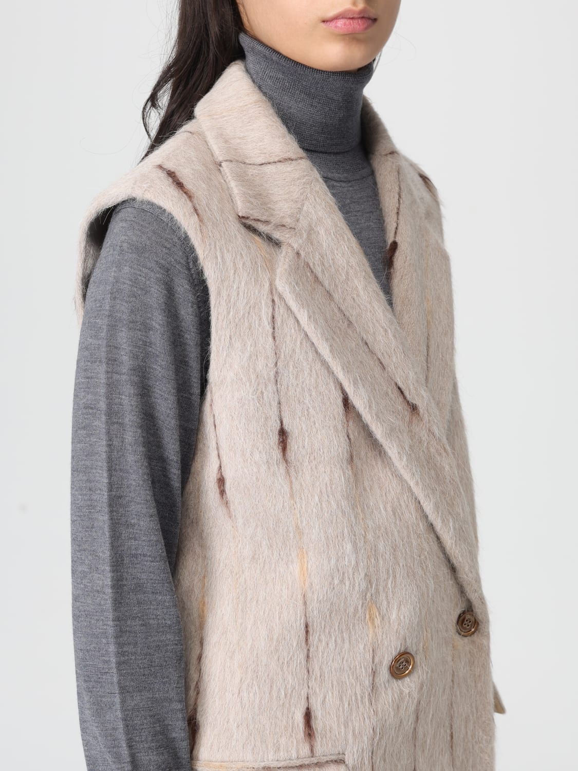 DRUMOHR COAT: Coat woman Drumohr, Beige - Img 3