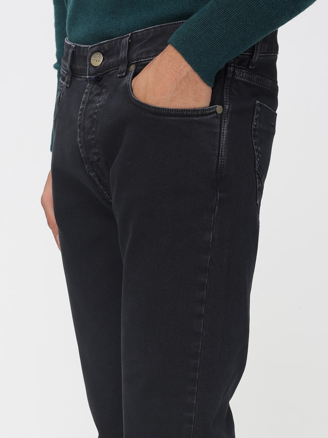 INCOTEX JEANS: Pants men Incotex, Black - Img 3