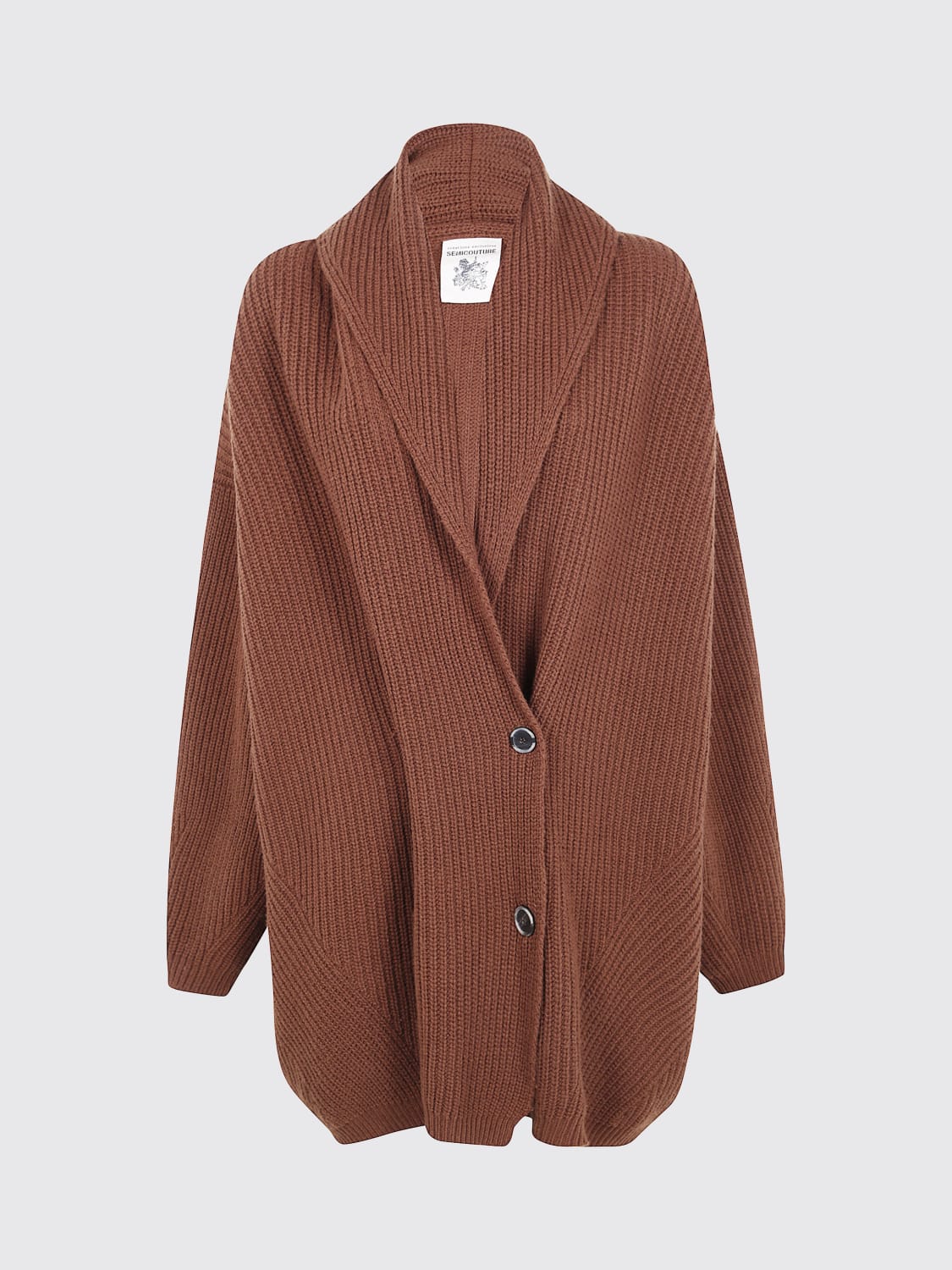 SEMICOUTURE SWEATER: Coat woman Semicouture, Brown - Img 1