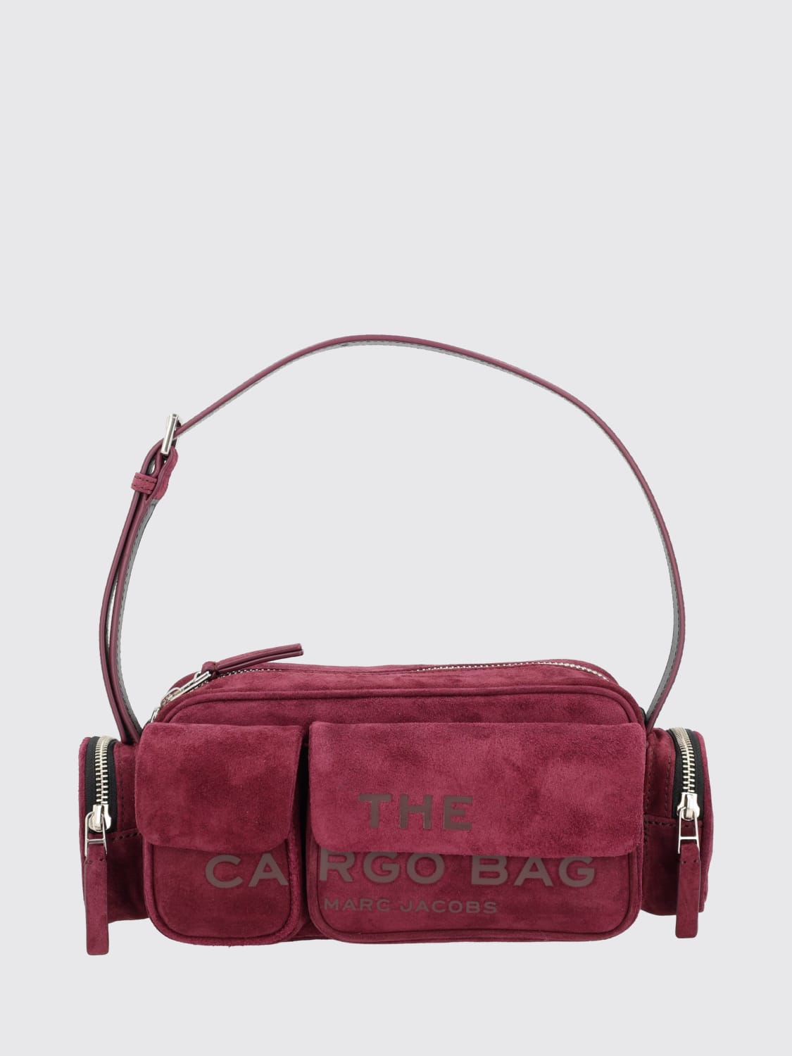 MARC JACOBS BORSA A SPALLA: Borsa a spalla in suede Marc Jacobs, Bruciato - Img 1