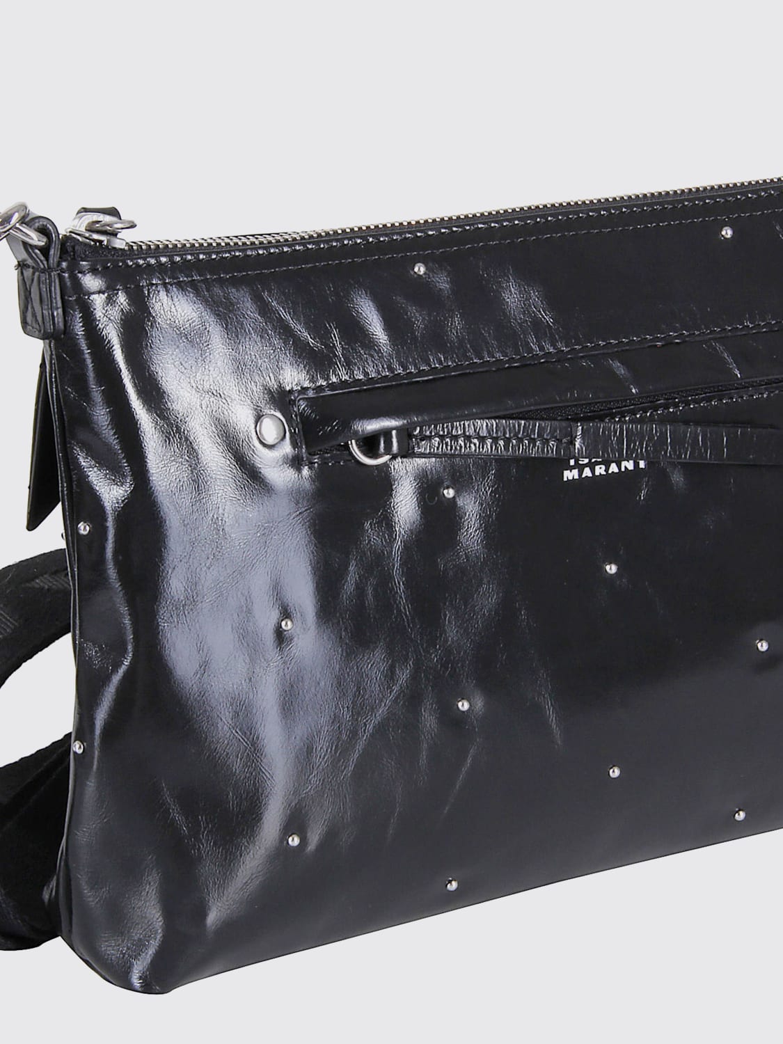 ISABEL MARANT BORSA A TRACOLLA: Borsa a tracolla in pelle Isabel Marant, Nero - Img 3