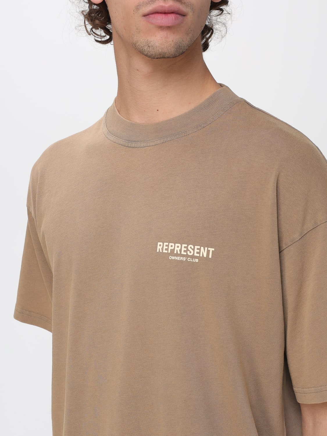 REPRESENT T恤: T恤 男士 Represent, 棕色 - Img 3
