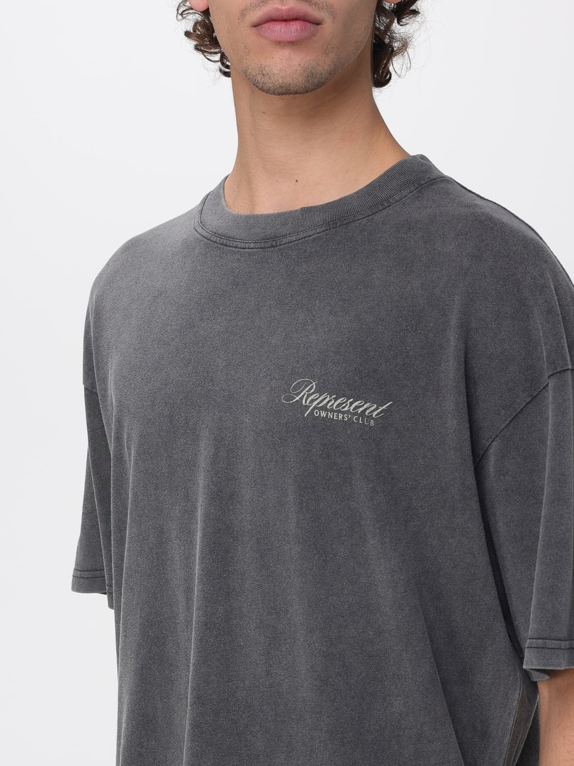 REPRESENT T恤: T恤 男士 Represent, 灰色 - Img 3