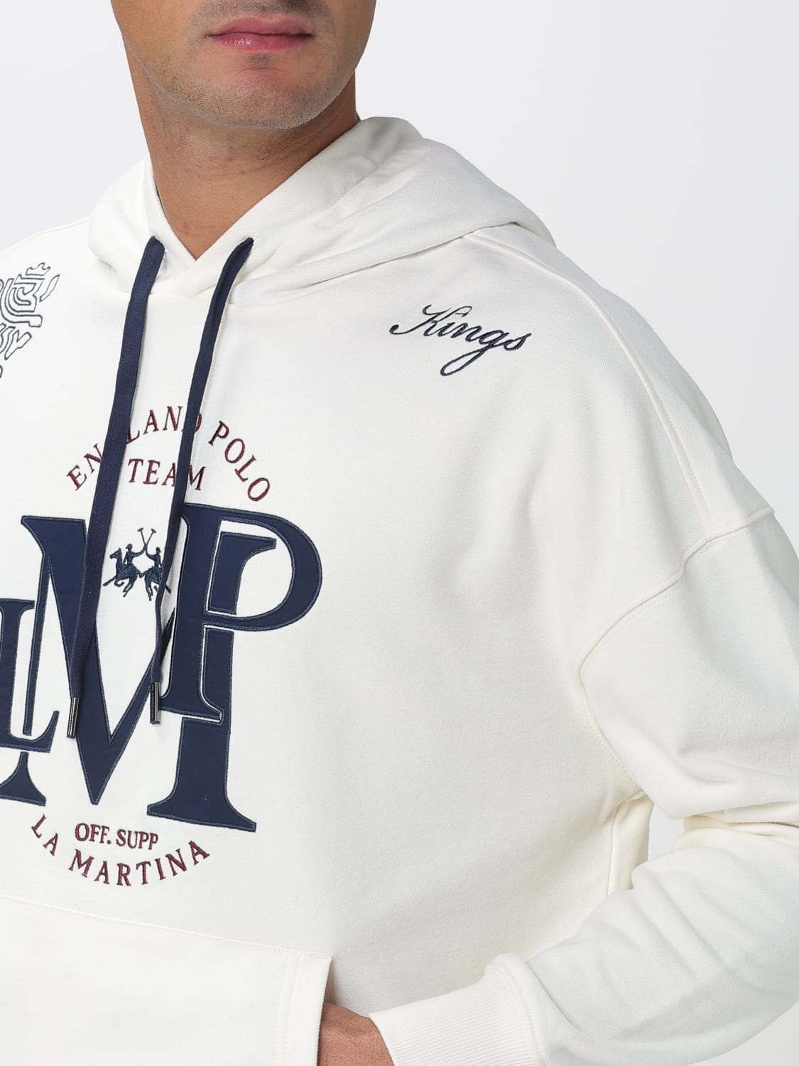 LA MARTINA SWEATSHIRT: Pull homme La Martina, Blanc - Img 3