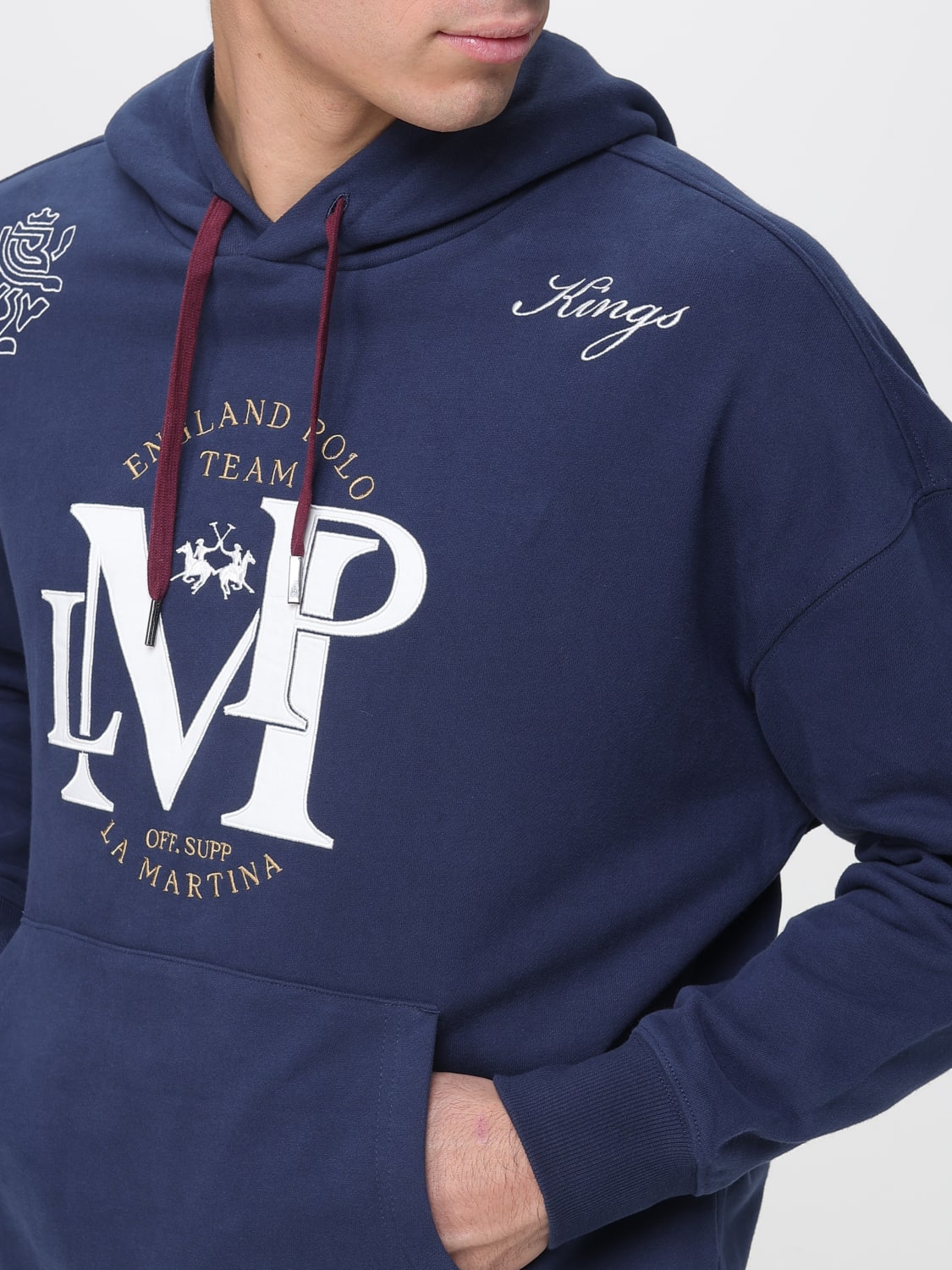 LA MARTINA SWEATSHIRT: Pullover herren La Martina, Blau - Img 3