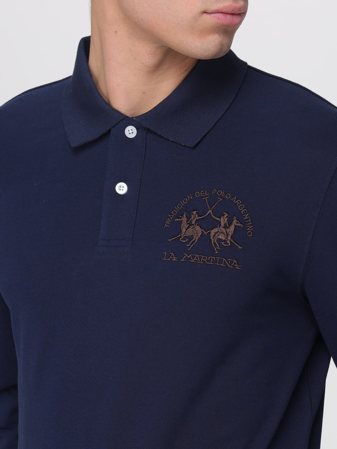LA MARTINA POLO SHIRT: T-shirt men La Martina, Blue - Img 3