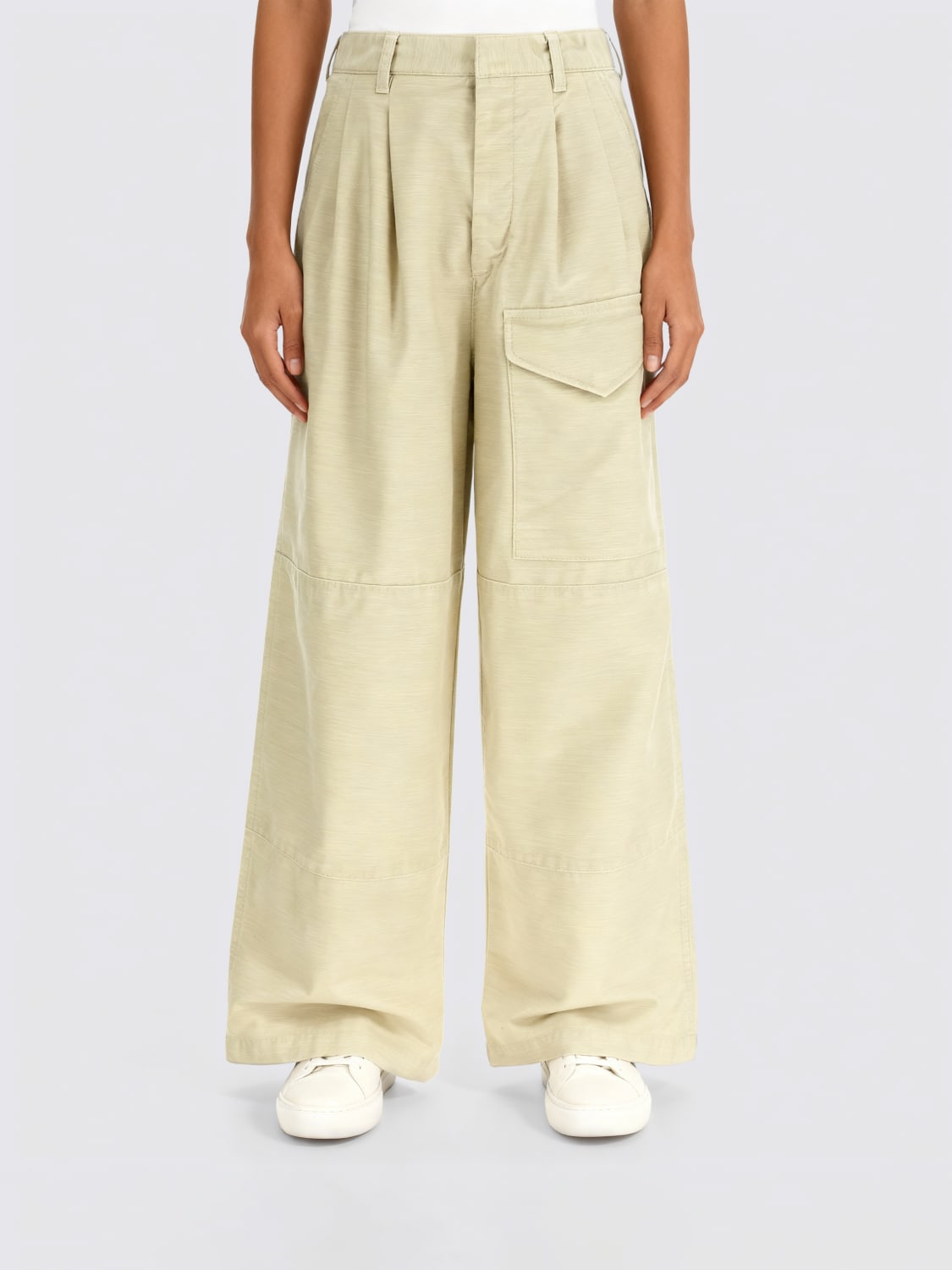 AURALEE PANTALON: Pantalon femme Auralee, Beige - Img 1