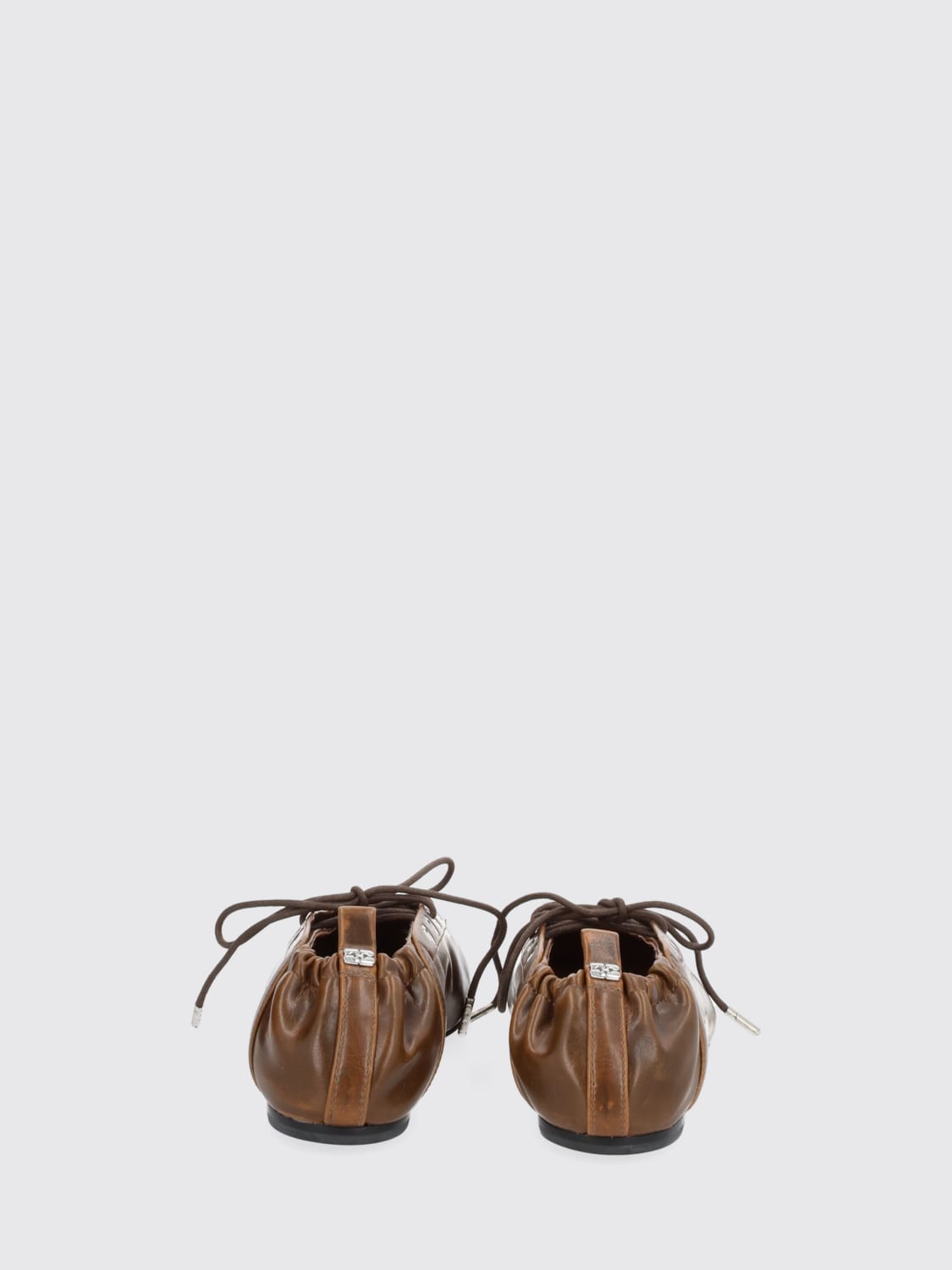 GANNI BALLET FLAT: Ballet flat woman Ganni, Green - Img 3