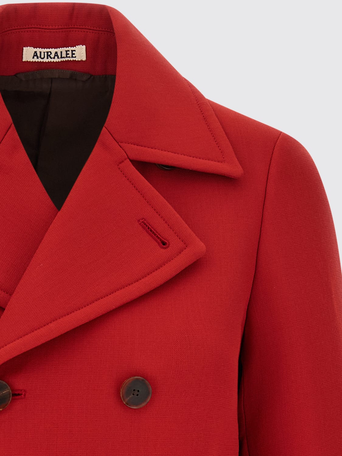 AURALEE COAT: Trench coat woman Auralee, Red - Img 4