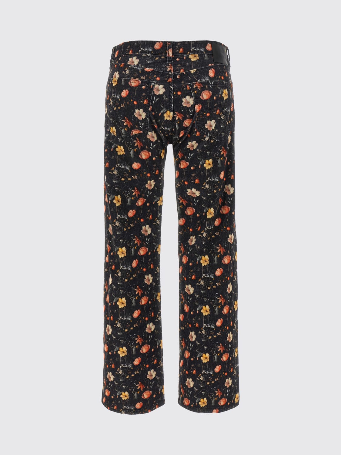 R13 JEANS: Jeans straight R13 in denim con stampa floreale , Fantasia - Img 2