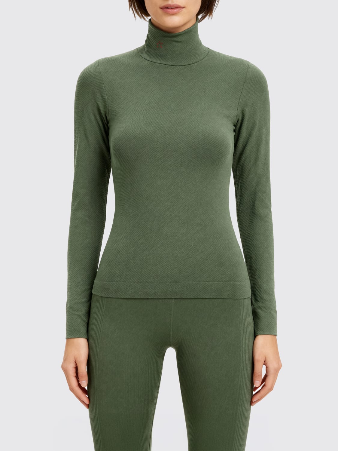 PERFECT MOMENT TOP: Pullover dolcevita Perfect Moment in misto cashmere , Verde - Img 1