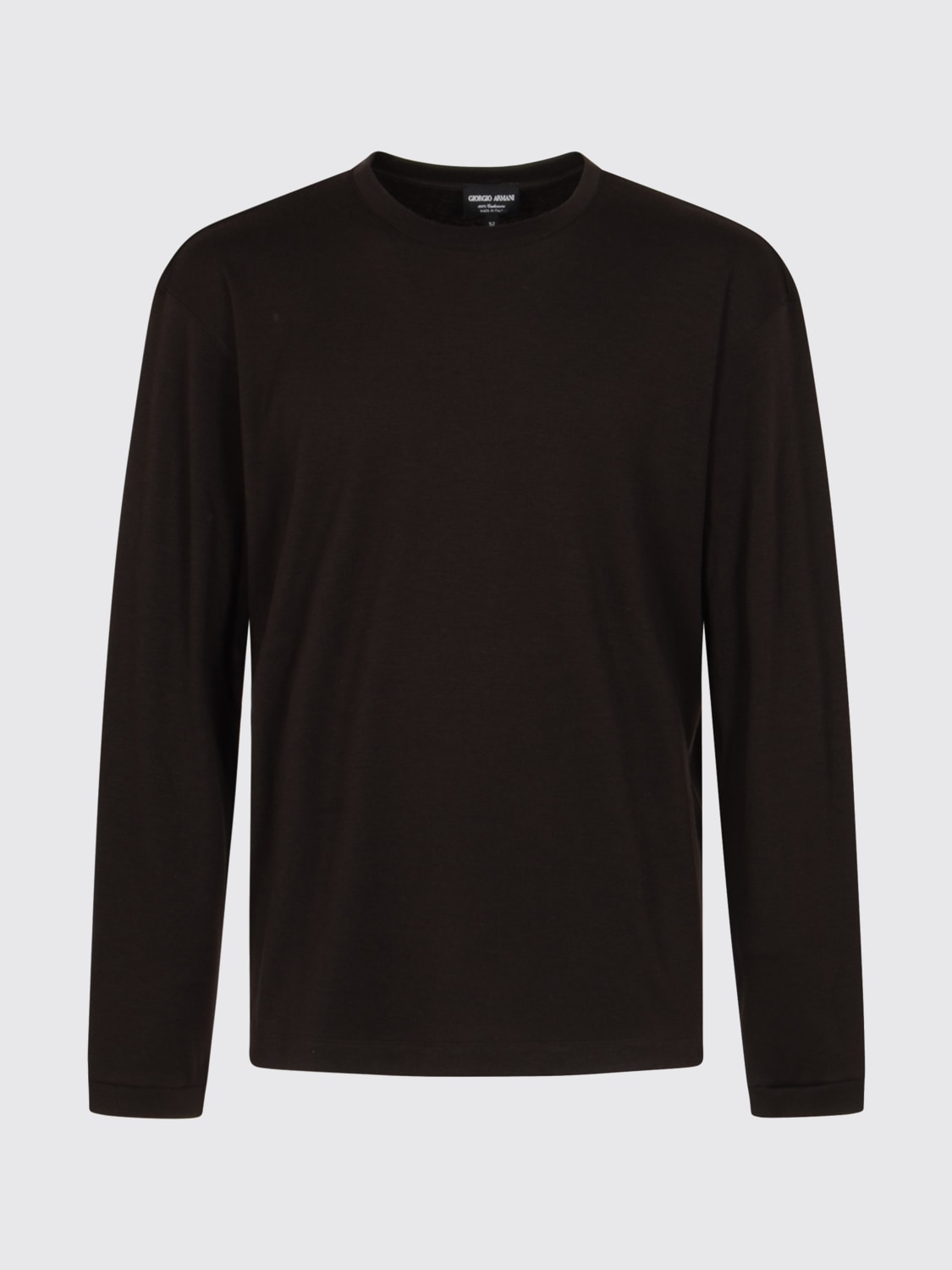GIORGIO ARMANI SWEATER: Sweatshirt men Giorgio Armani, Brown - Img 1