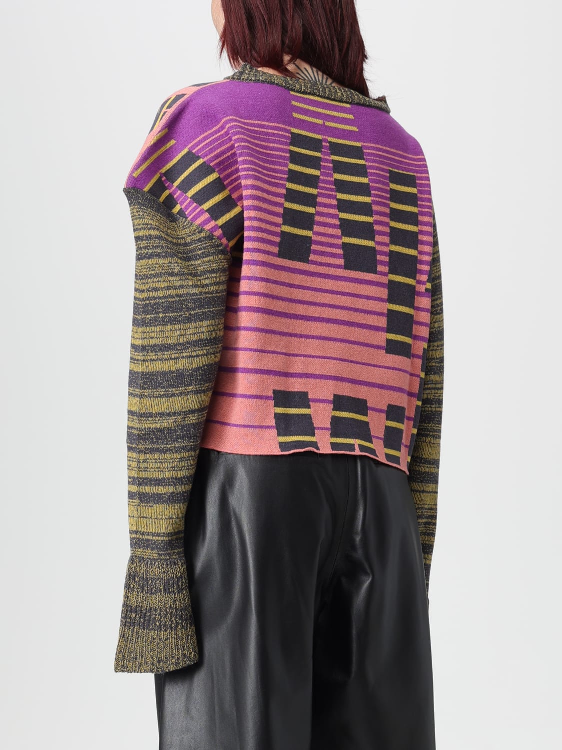 VIVIENNE WESTWOOD MAGLIA: Maglia in misto lana con logo Vivienne Westwood, Fantasia - Img 3