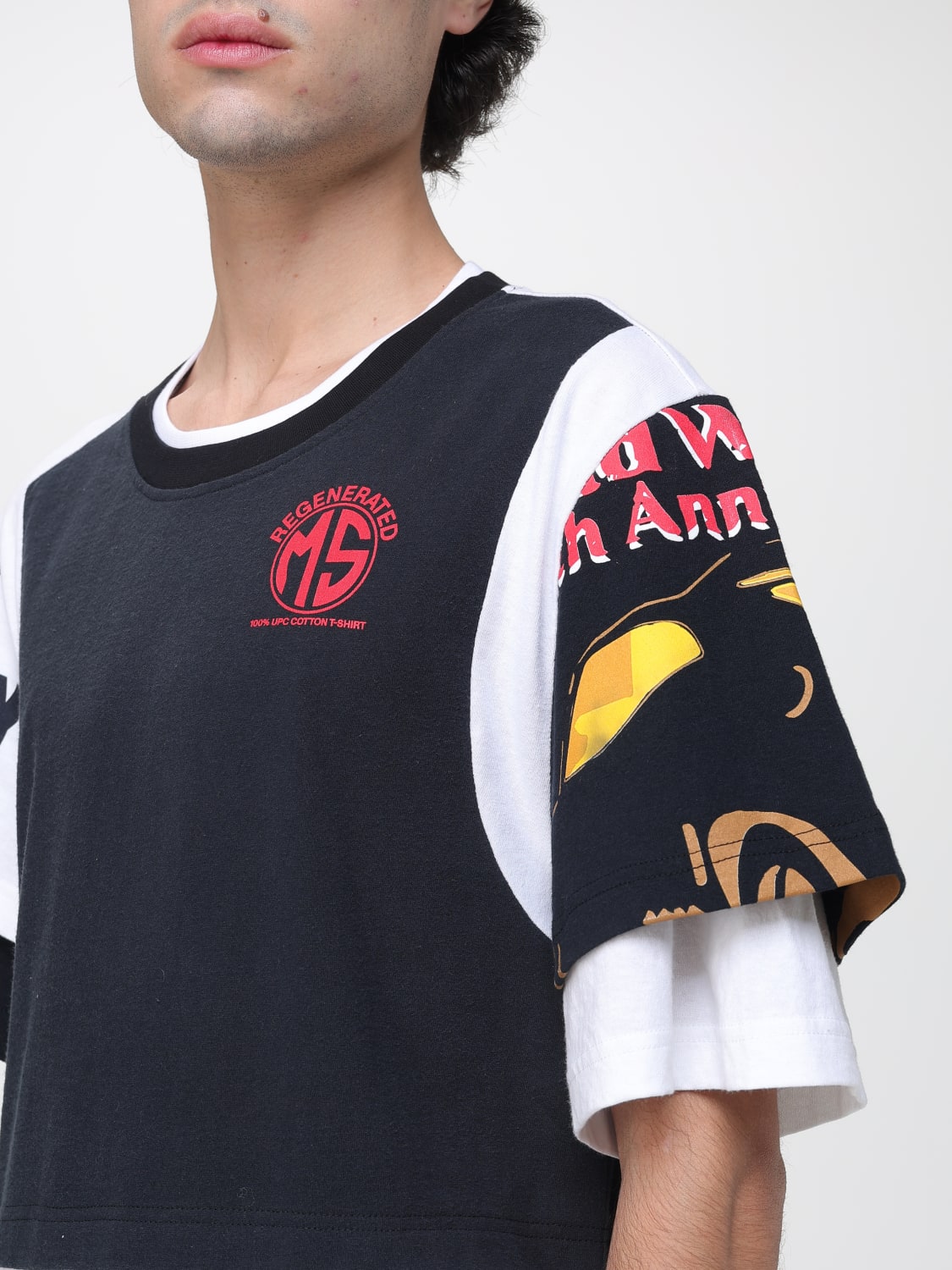 MARINE SERRE T-SHIRT: T-shirt men Marine Serre, White - Img 3