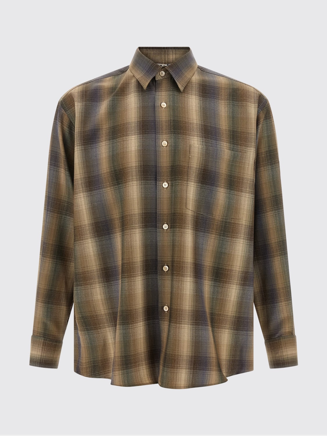 AURALEE SHIRT: Shirt men Auralee, Brown - Img 1