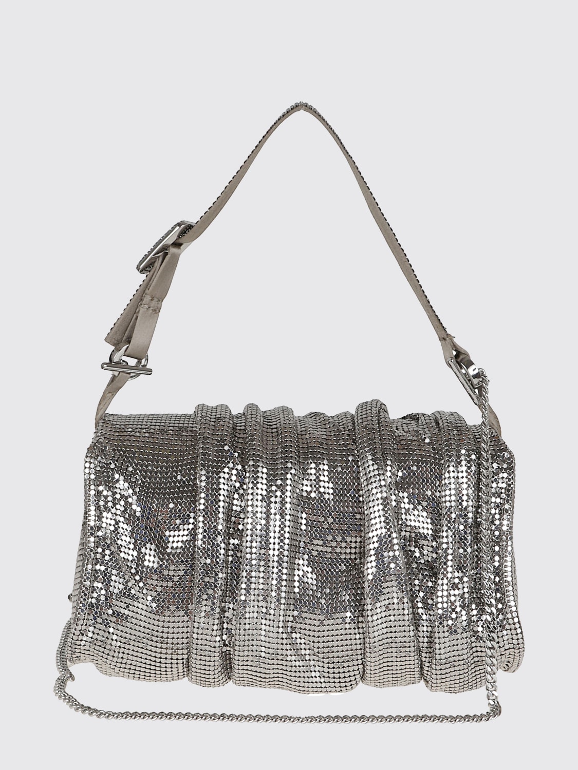 BENEDETTA BRUZZICHES BORSA A SPALLA: Borsa a spalla Iris Benedetta Bruzziches con catena, Argento - Img 2