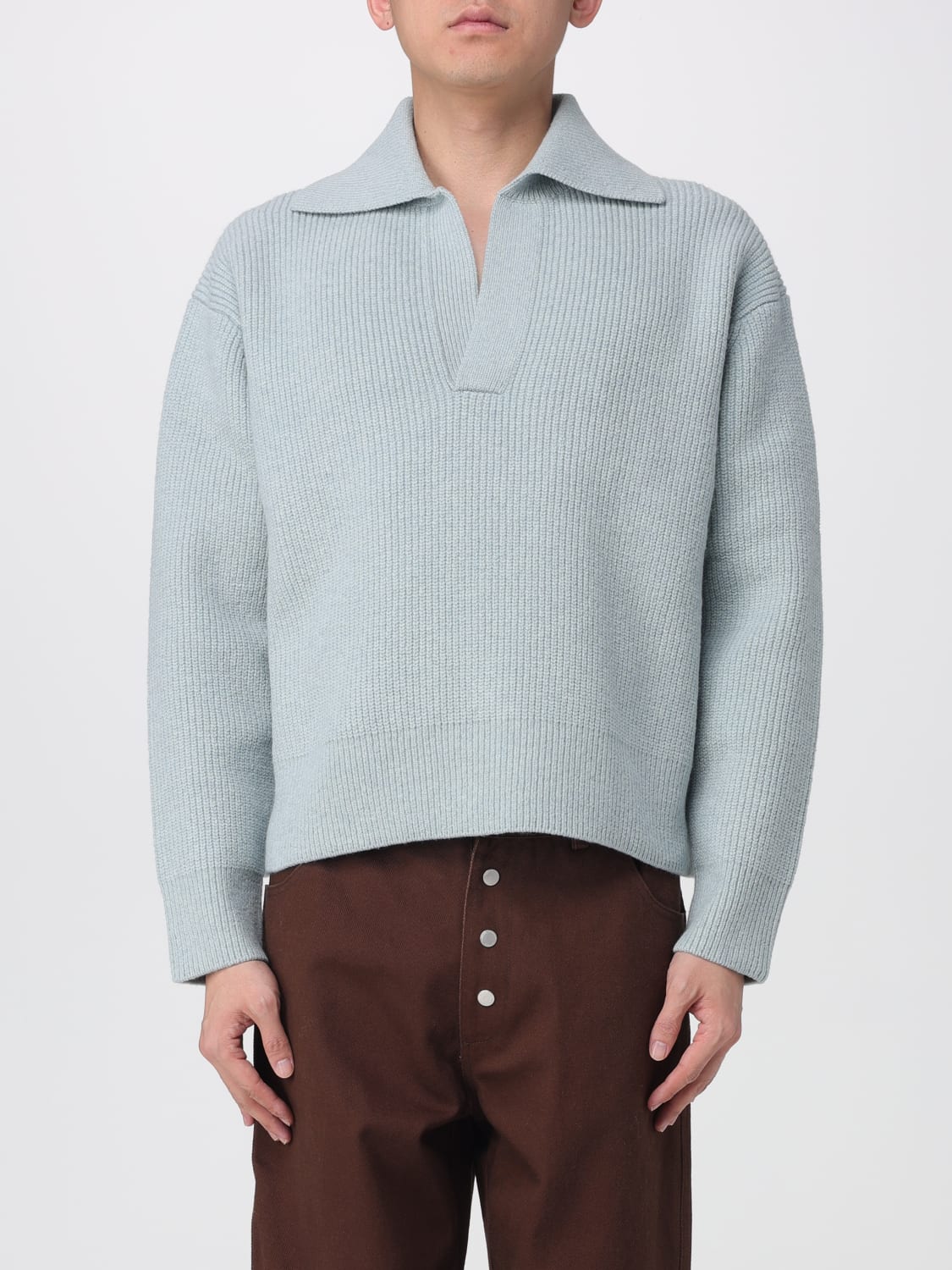 STUDIO NICHOLSON POLO: Pullover herren Studio Nicholson, Hellblau - Img 1