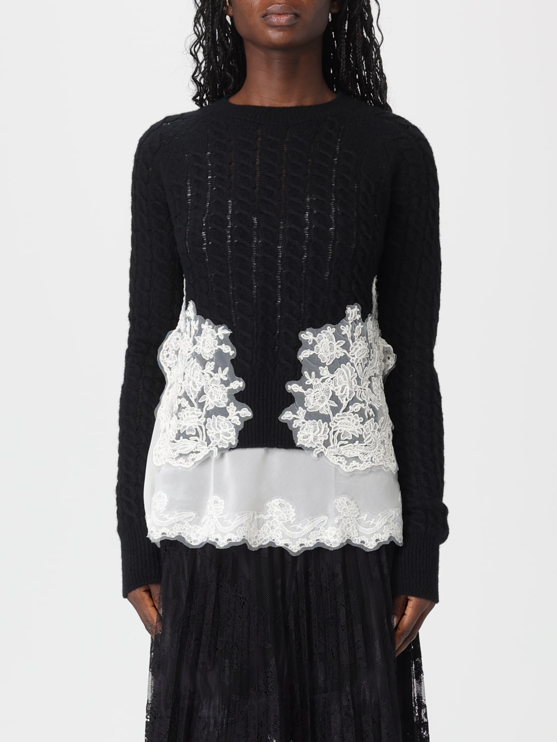 ERMANNO SCERVINO PULLOVER: Pullover damen Ermanno Scervino, Schwarz - Img 1