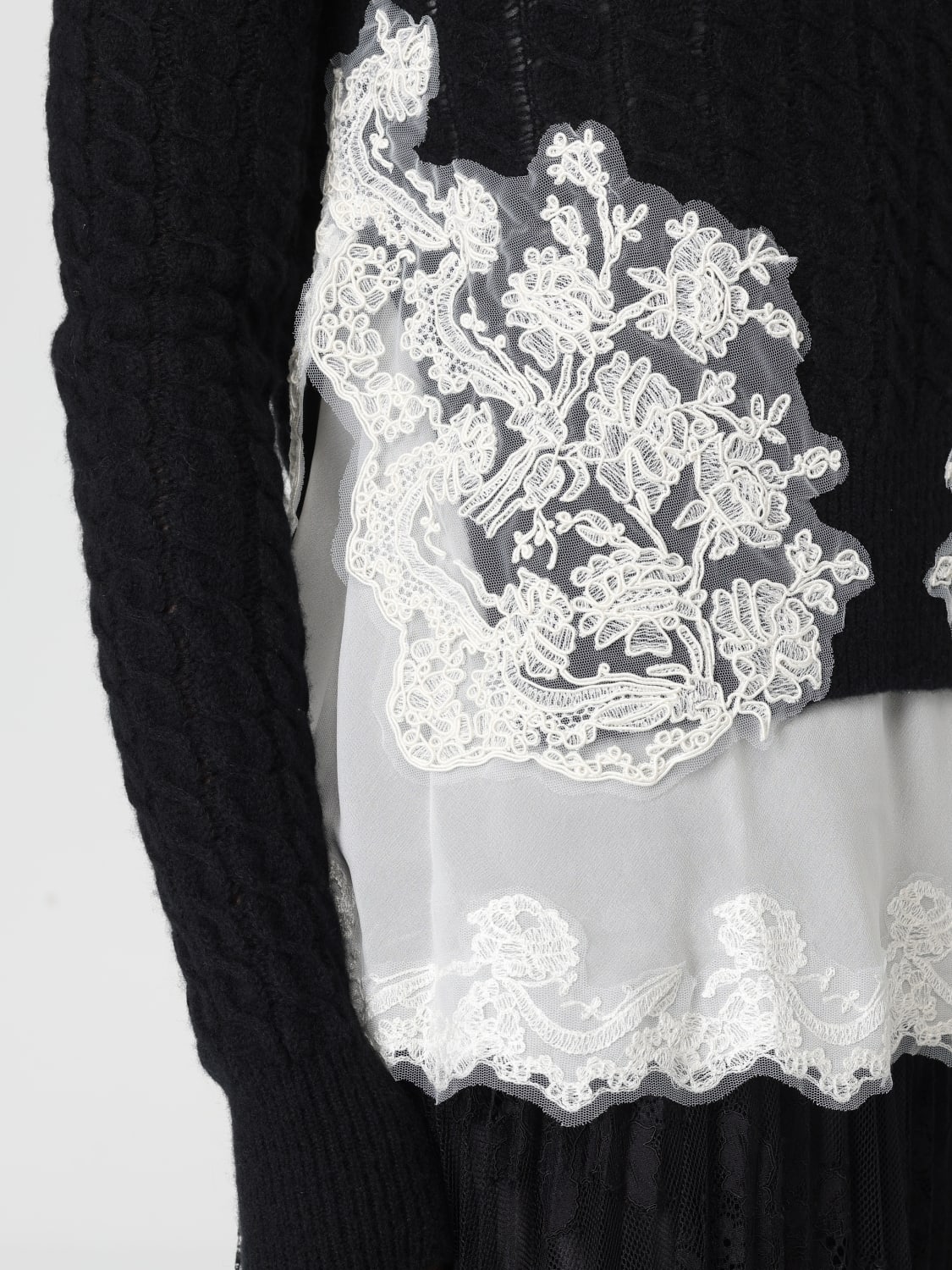 ERMANNO SCERVINO PULLOVER: Pullover damen Ermanno Scervino, Schwarz - Img 3