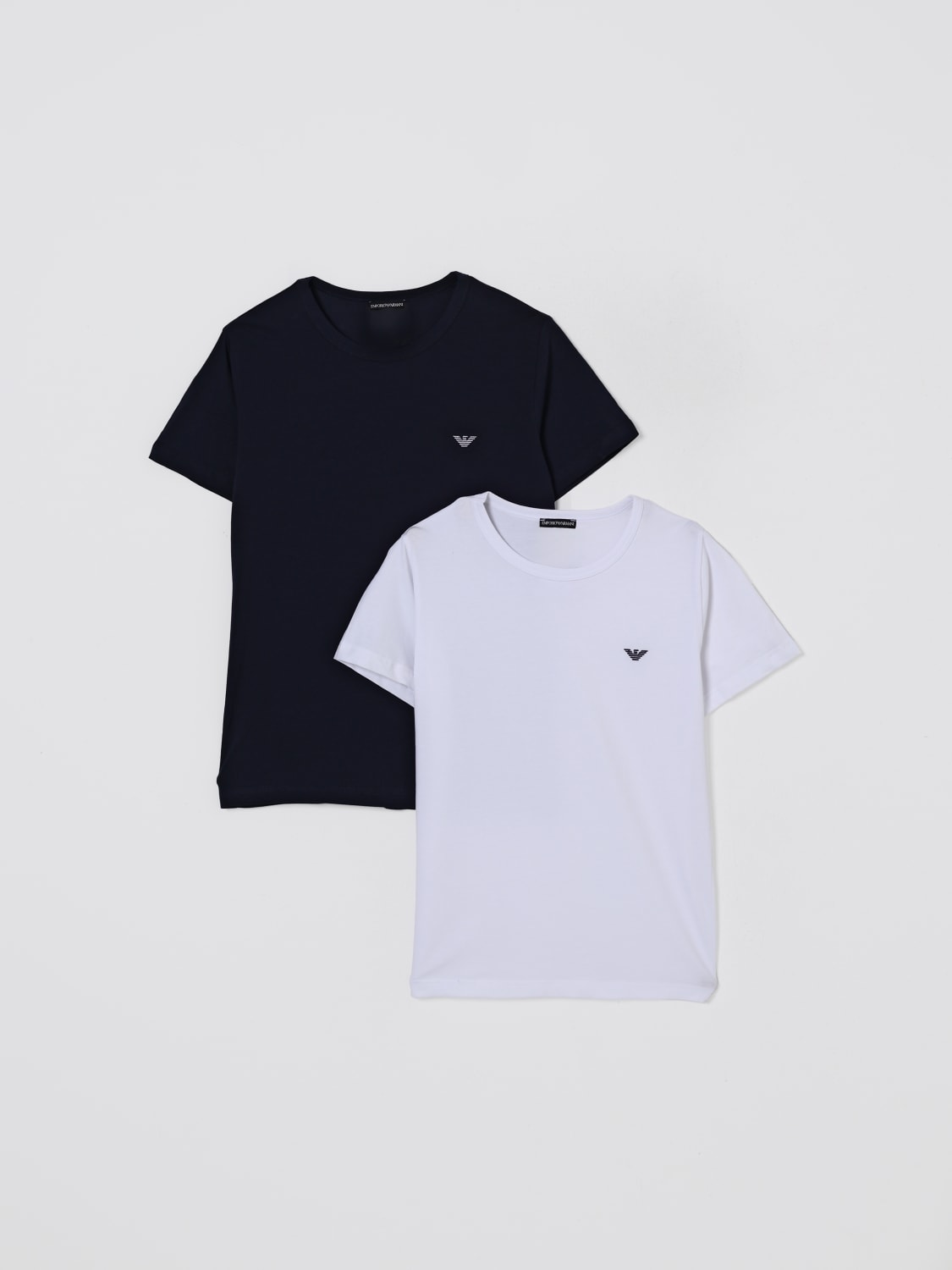 EMPORIO ARMANI T-SHIRT: Set 2 t-shirt con logo Emporio Armani, Fantasia - Img 1