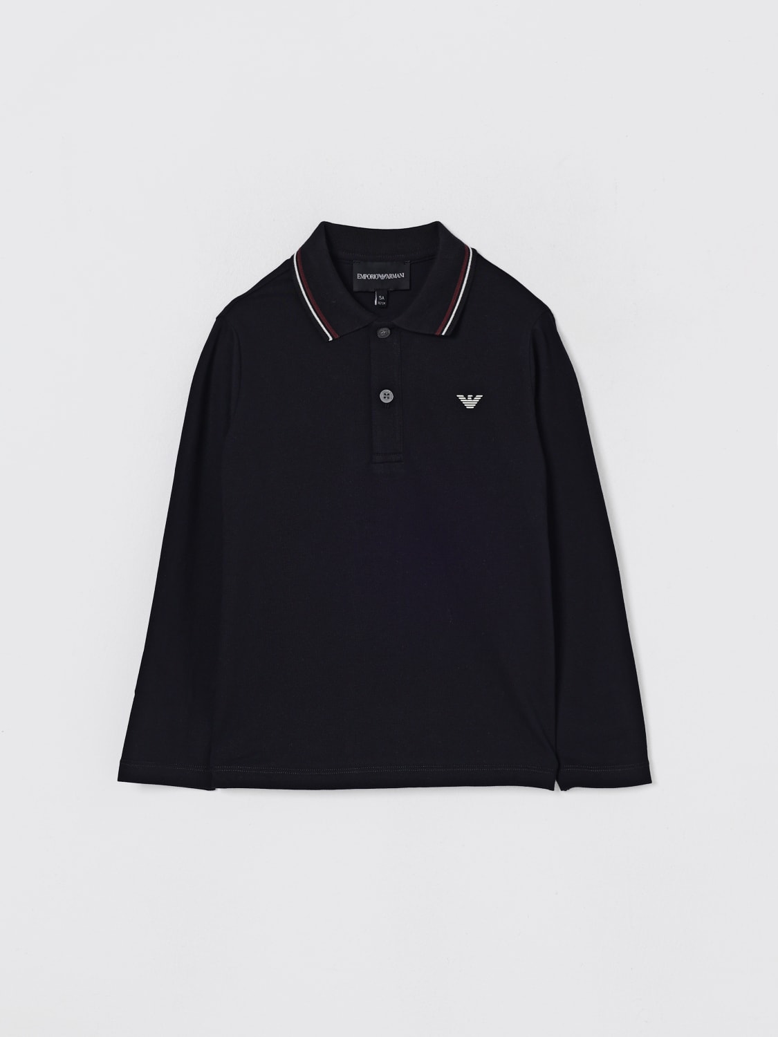 EMPORIO ARMANI POLO衫: Polo衫 儿童 Emporio Armani, 蓝色 - Img 1