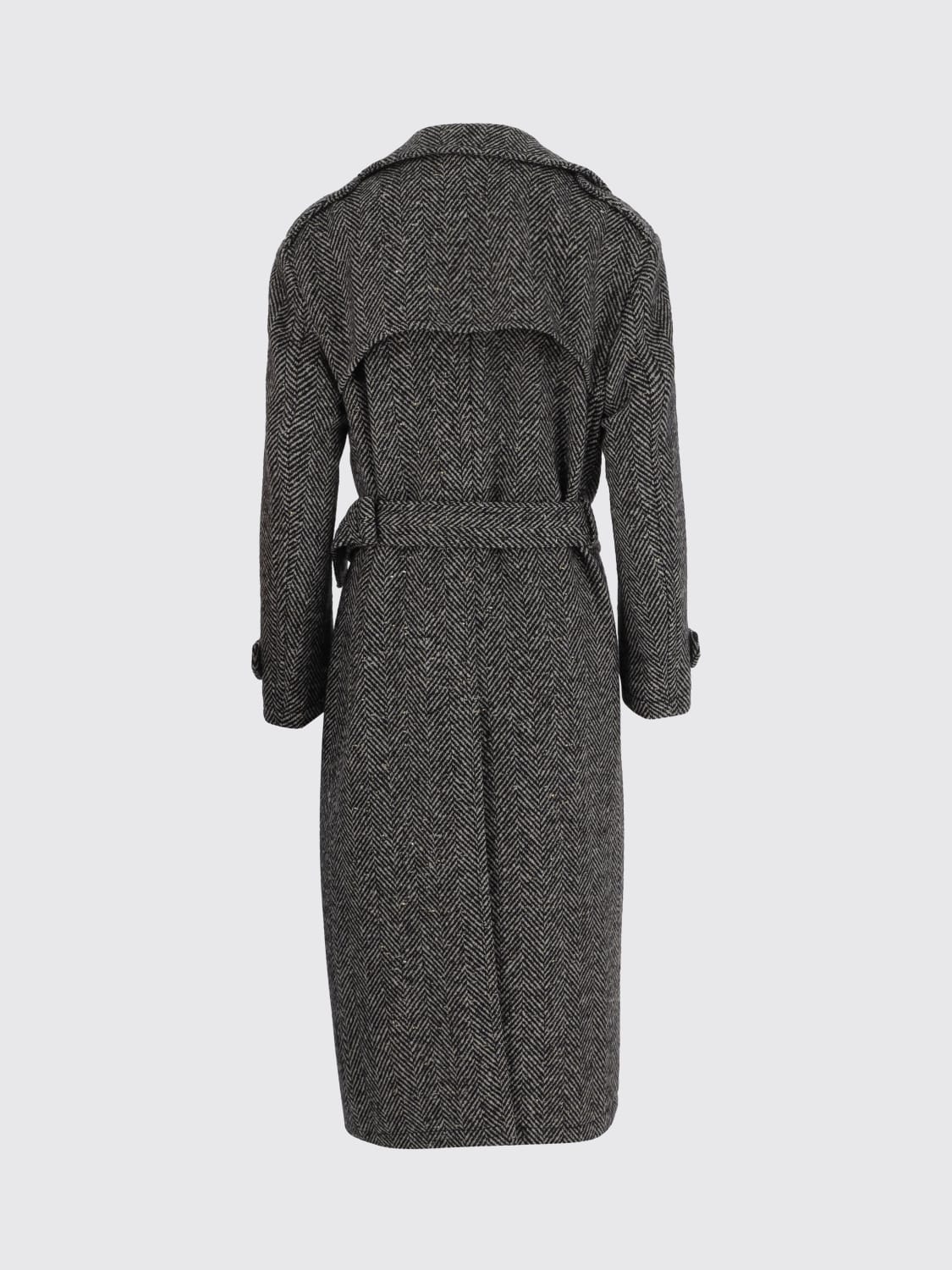 TAGLIATORE CAPPOTTO: Trench in lana in tessuto chevron Tagliatore, Nero - Img 2