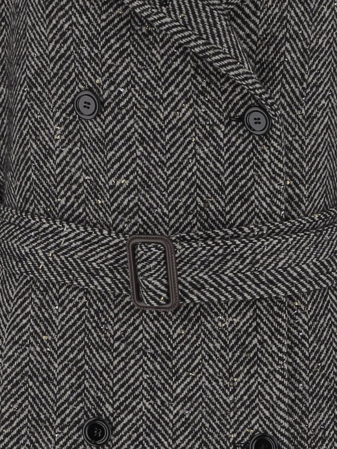 TAGLIATORE CAPPOTTO: Trench in lana in tessuto chevron Tagliatore, Nero - Img 3