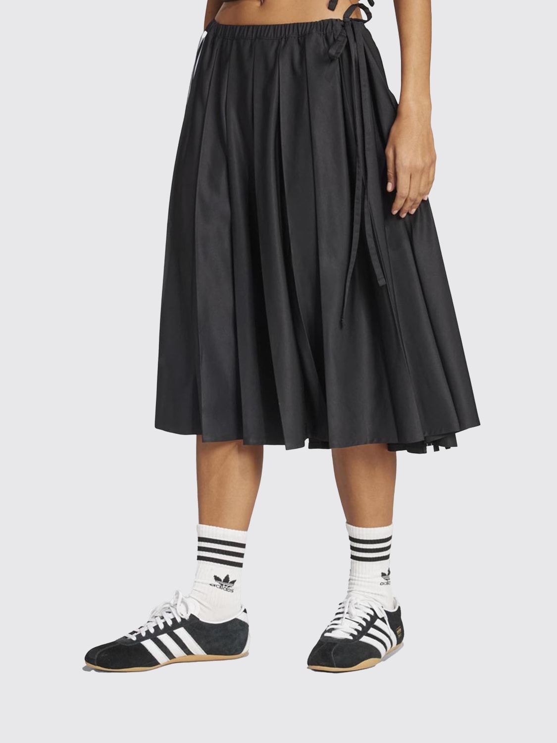 ADIDAS ORIGINALS GONNA: Gonna plissettata Ribbon Adidas Originals, Nero - Img 4