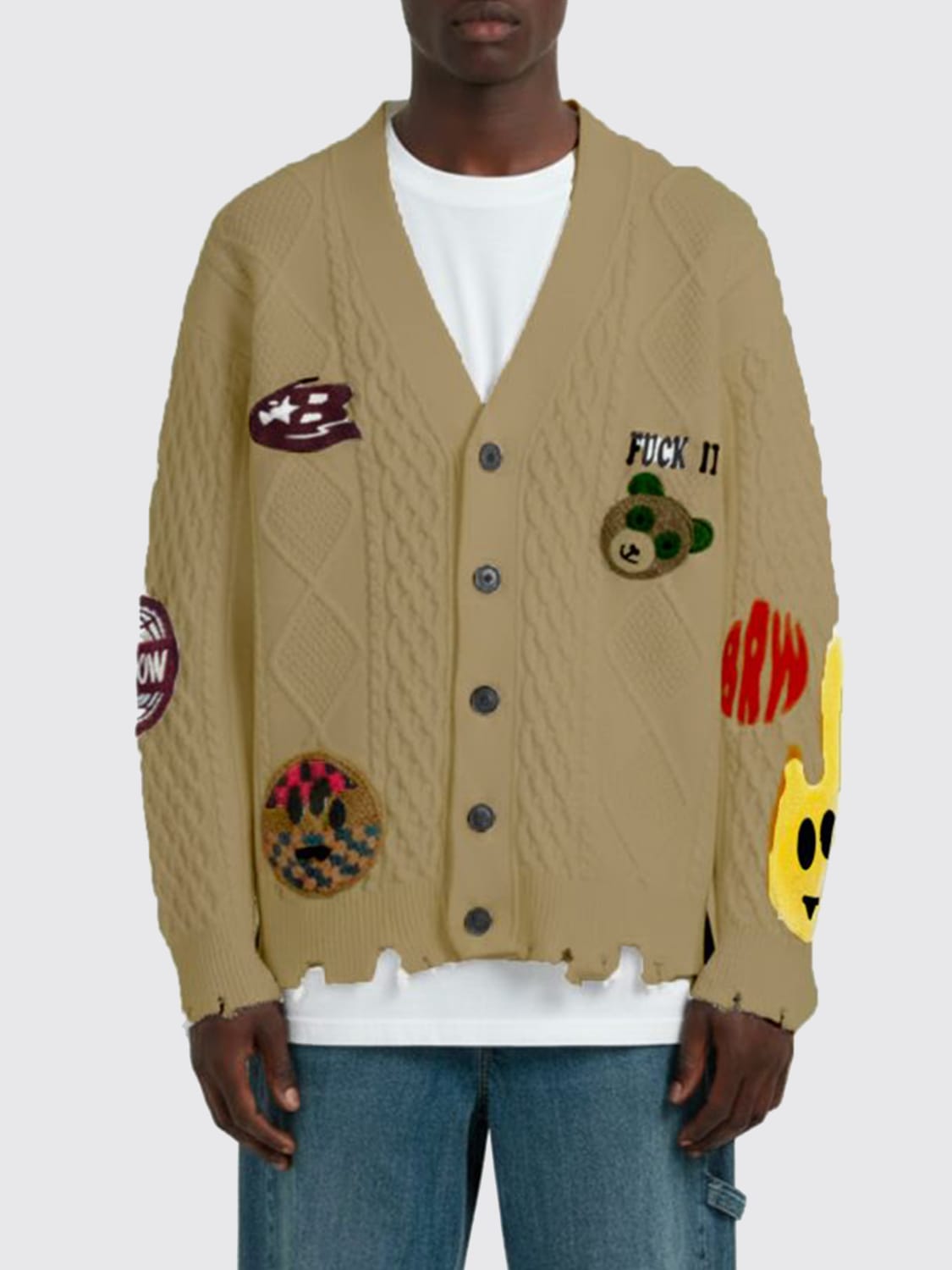 BARROW JUMPER: Cardigan men Barrow, Camel - Img 1