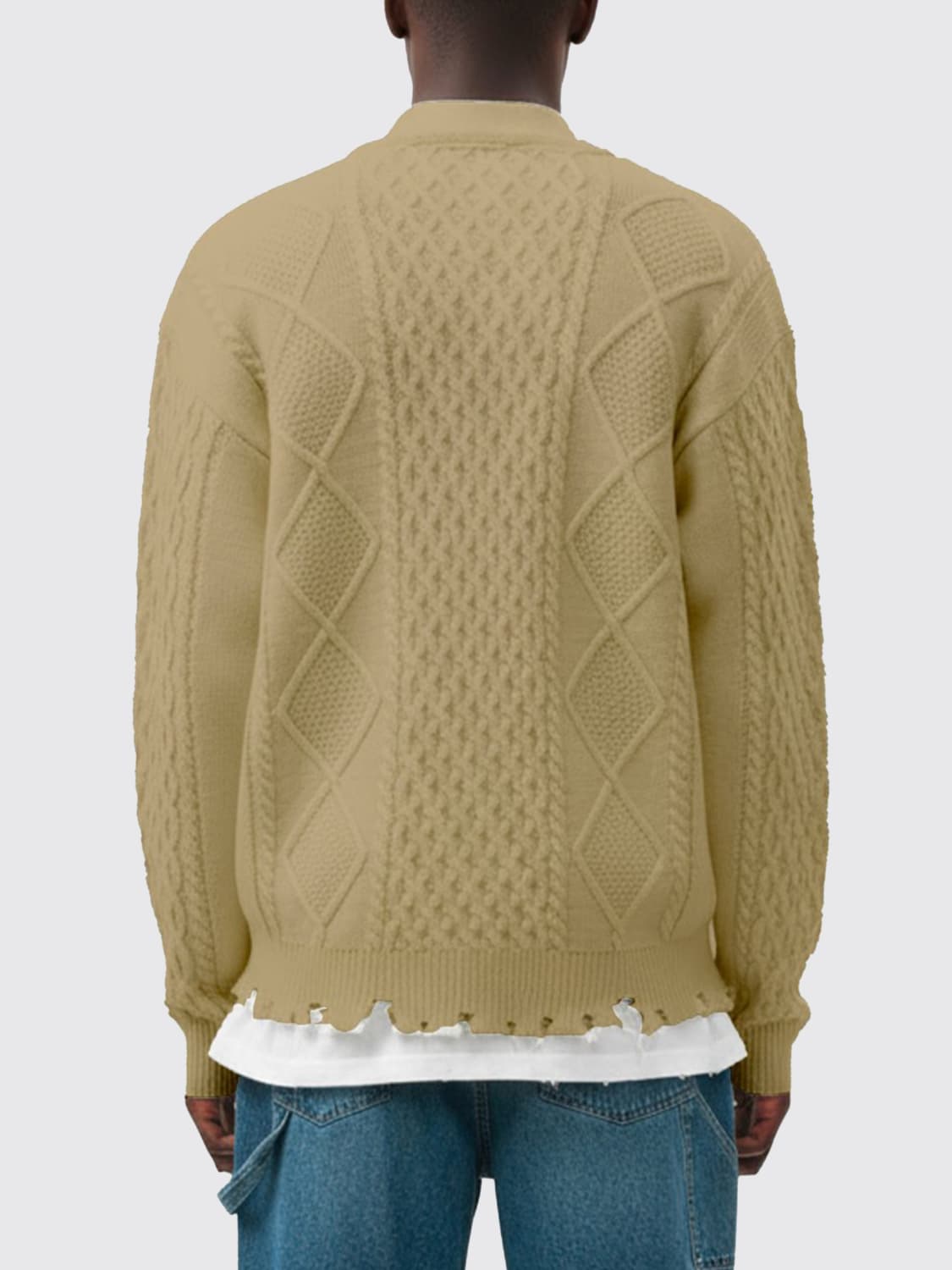 BARROW JUMPER: Cardigan men Barrow, Camel - Img 2