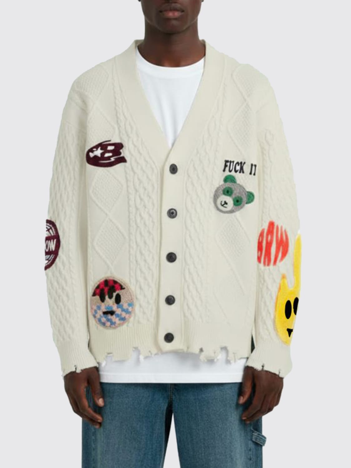 BARROW SWEATER: Cardigan men Barrow, Cream - Img 1