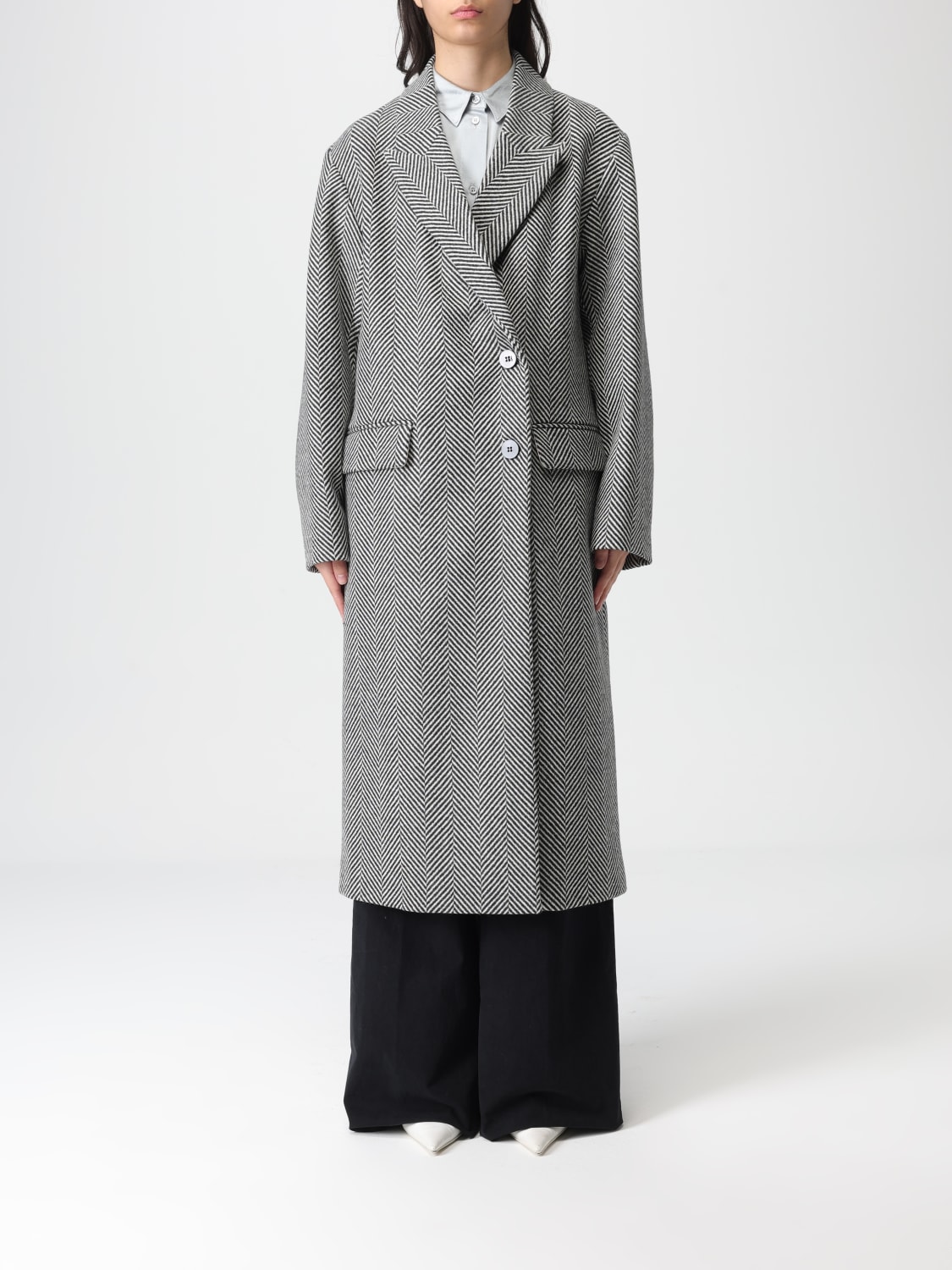 FORTE FORTE COAT: Coat woman Forte Forte, Grey - Img 1