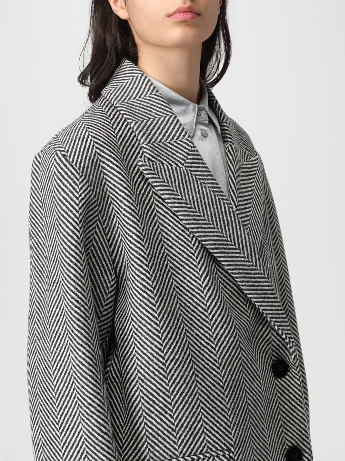 FORTE FORTE COAT: Coat woman Forte Forte, Grey - Img 3