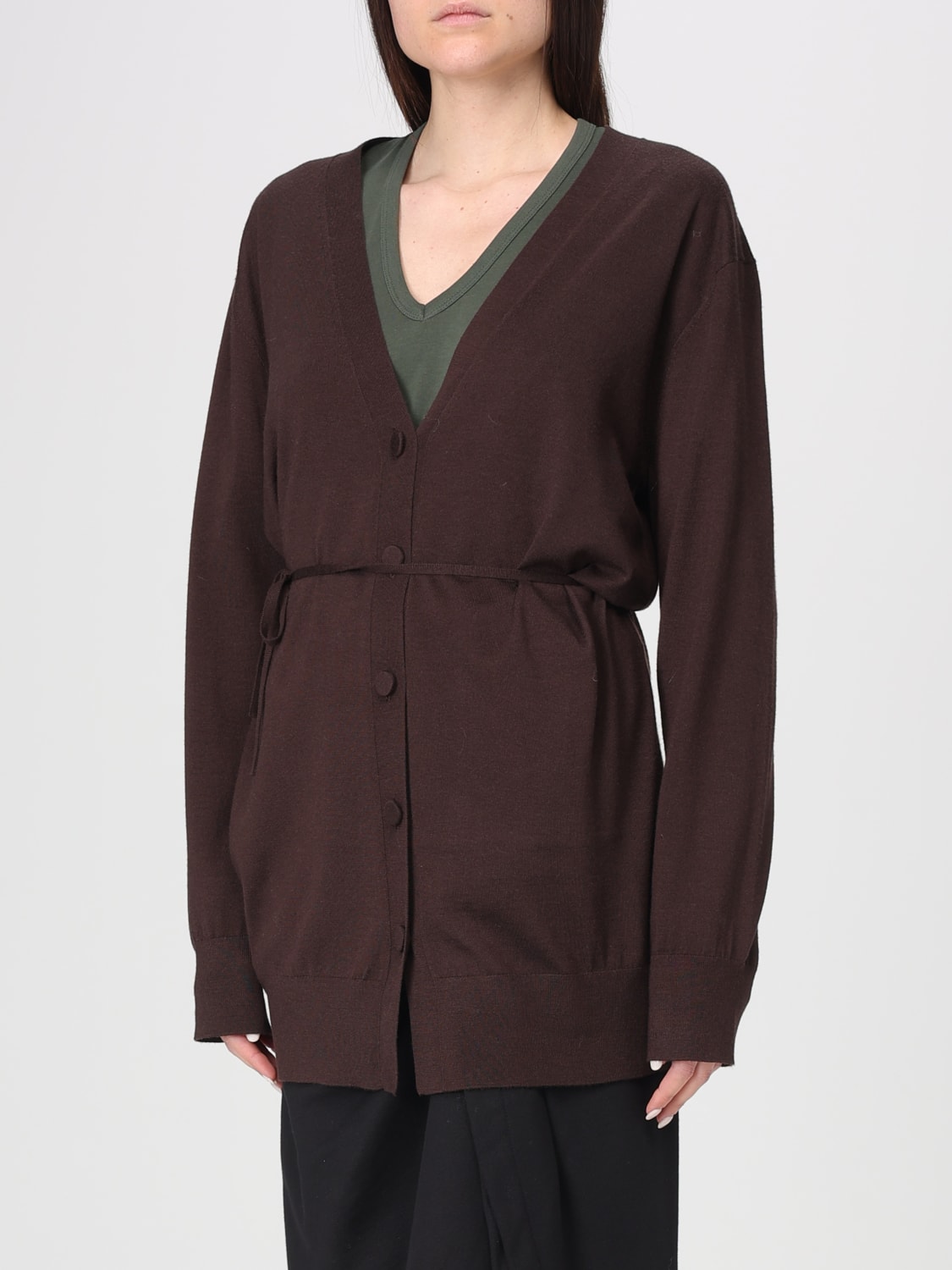 DRIES VAN NOTEN 스웨터: 카디건 여성 Dries Van Noten, 브라운 - Img 4