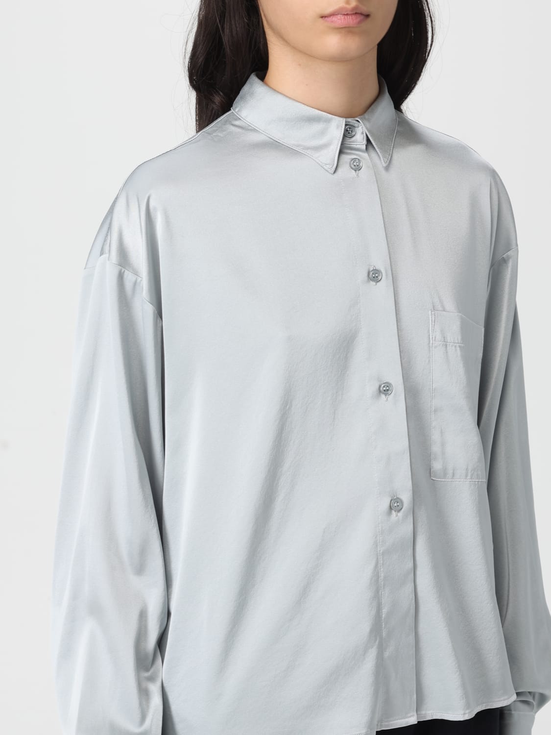 FORTE FORTE HEMDBLUSE: Hemdbluse damen Forte Forte, Grau - Img 3