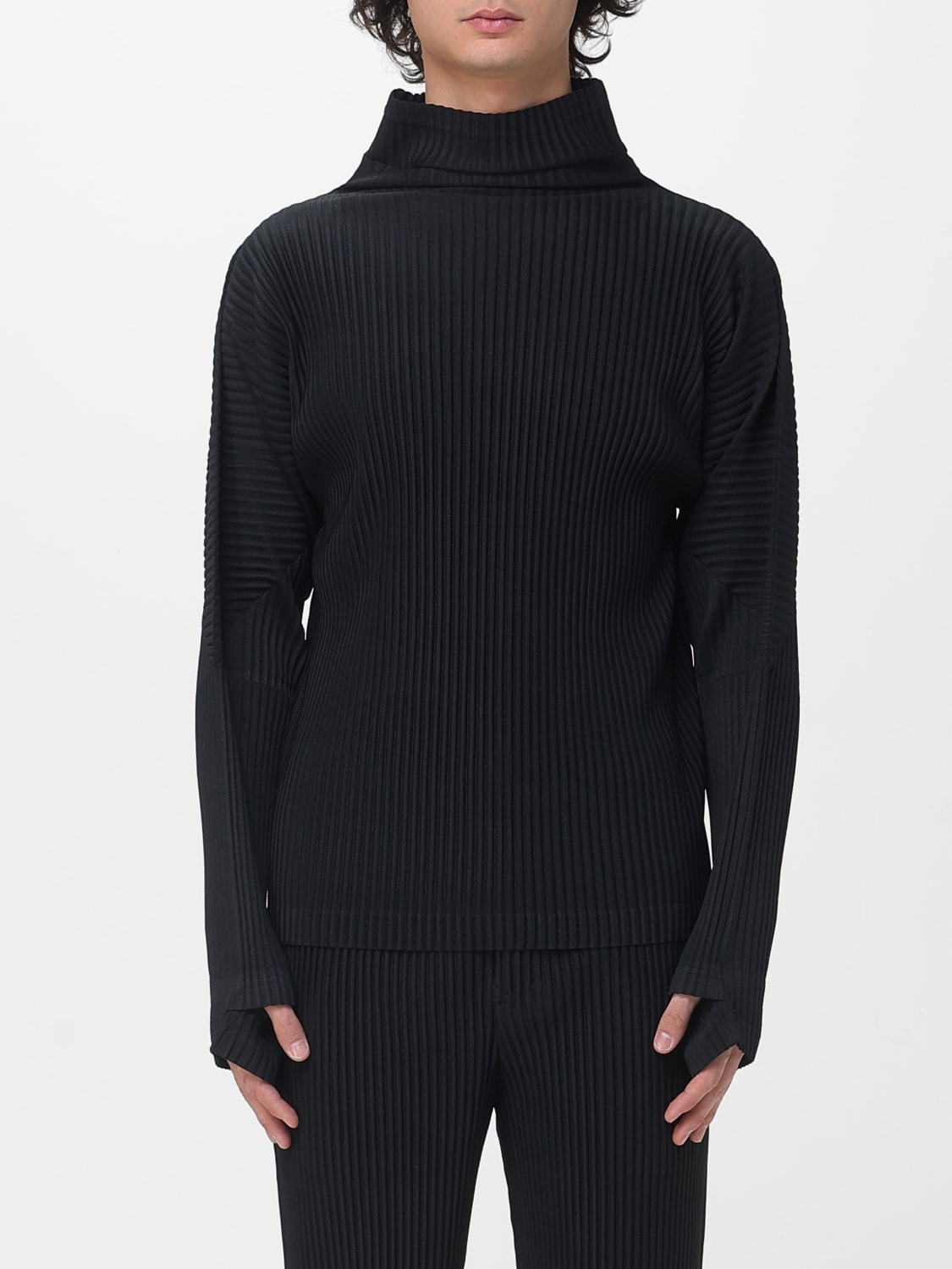 HOMME PLISSE' ISSEY MIYAKE SWEATER: Sweater men Homme Plisse' Issey Miyake, Black - Img 1