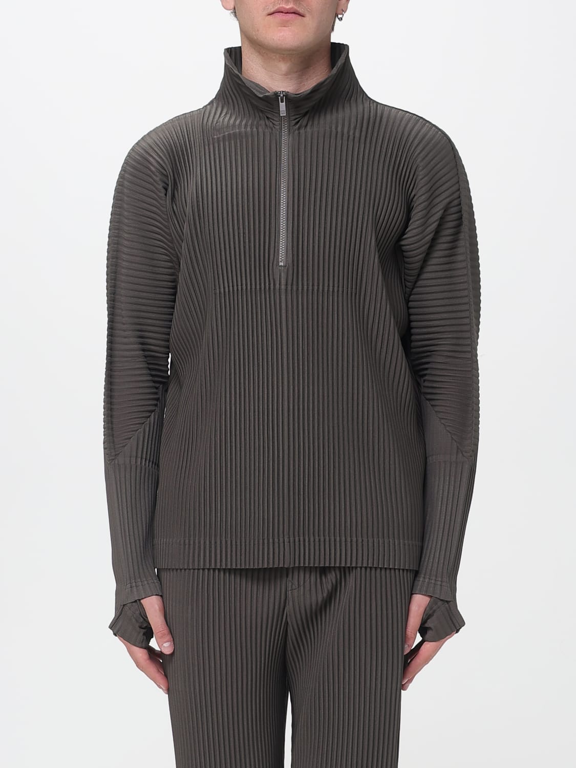 HOMME PLISSE' ISSEY MIYAKE SWEATER: Sweater men Homme Plisse' Issey Miyake, Grey - Img 1