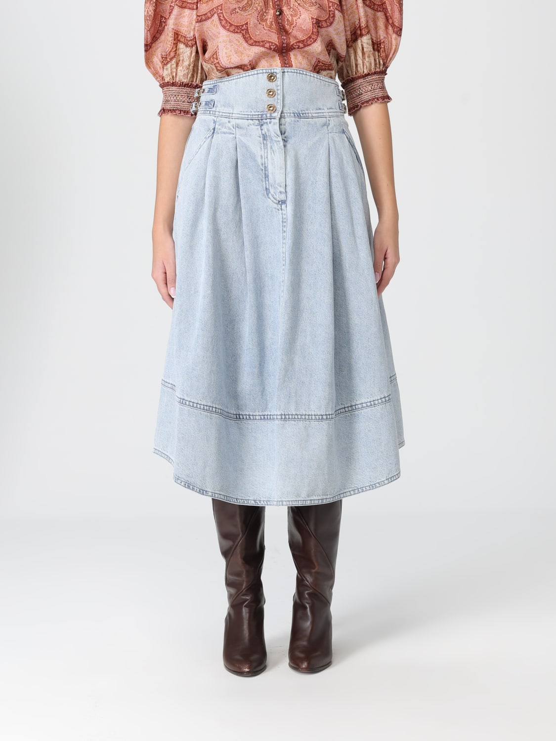 ZIMMERMANN SKIRT: Skirt woman Zimmermann, Blue - Img 1