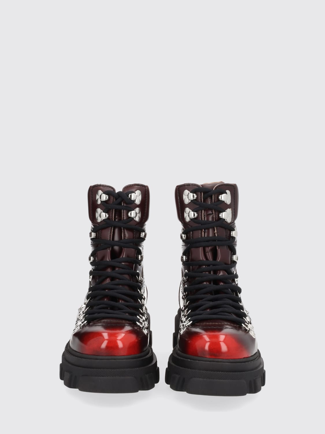 GANNI BOTTES: Bottes femme Ganni, Bordeaux - Img 4