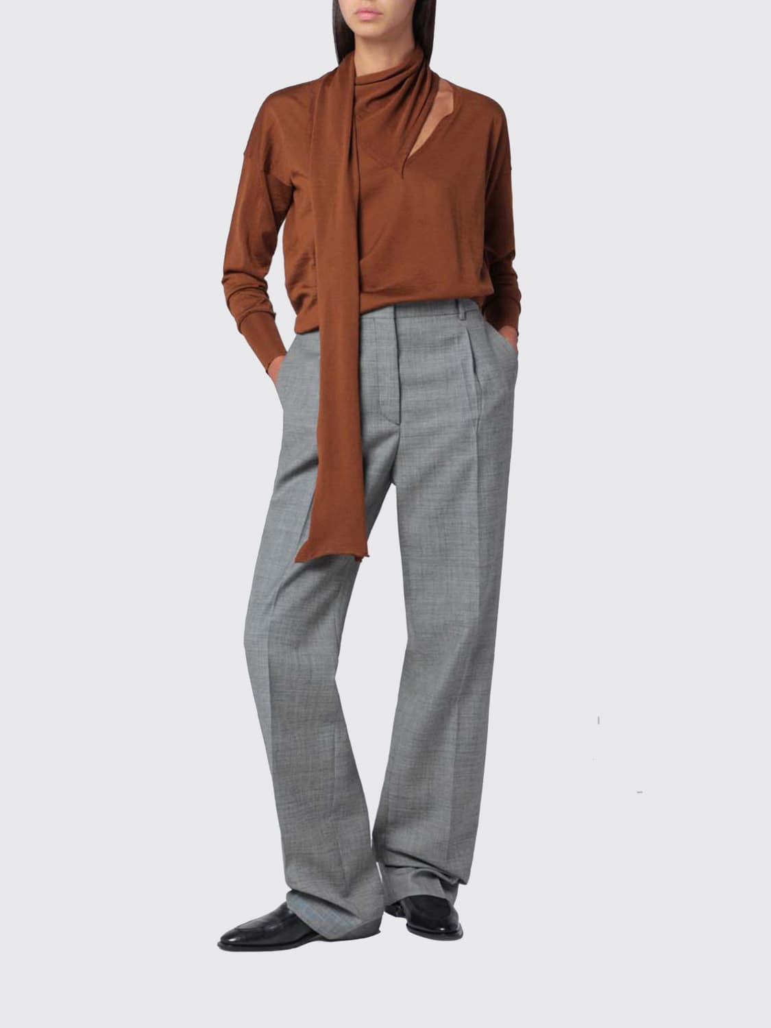 ROBERTO COLLINA 毛衣: 毛衣 女士 Roberto Collina, 棕色 - Img 2