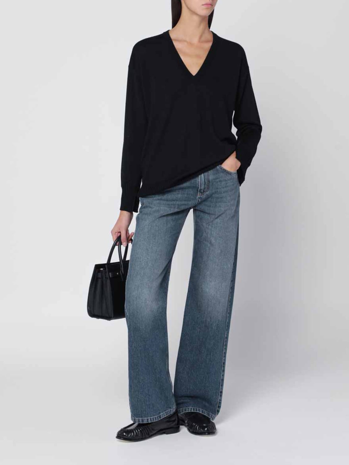 ROBERTO COLLINA PULL: Pull femme Roberto Collina, Noir - Img 2