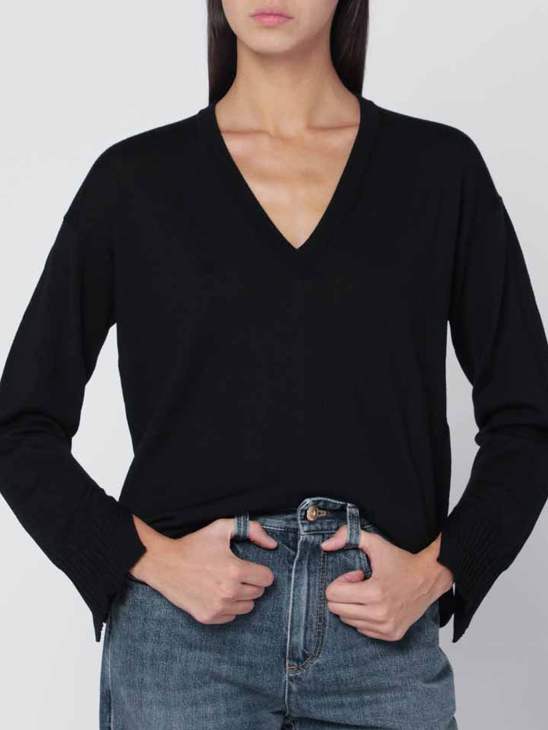 ROBERTO COLLINA PULL: Pull femme Roberto Collina, Noir - Img 4