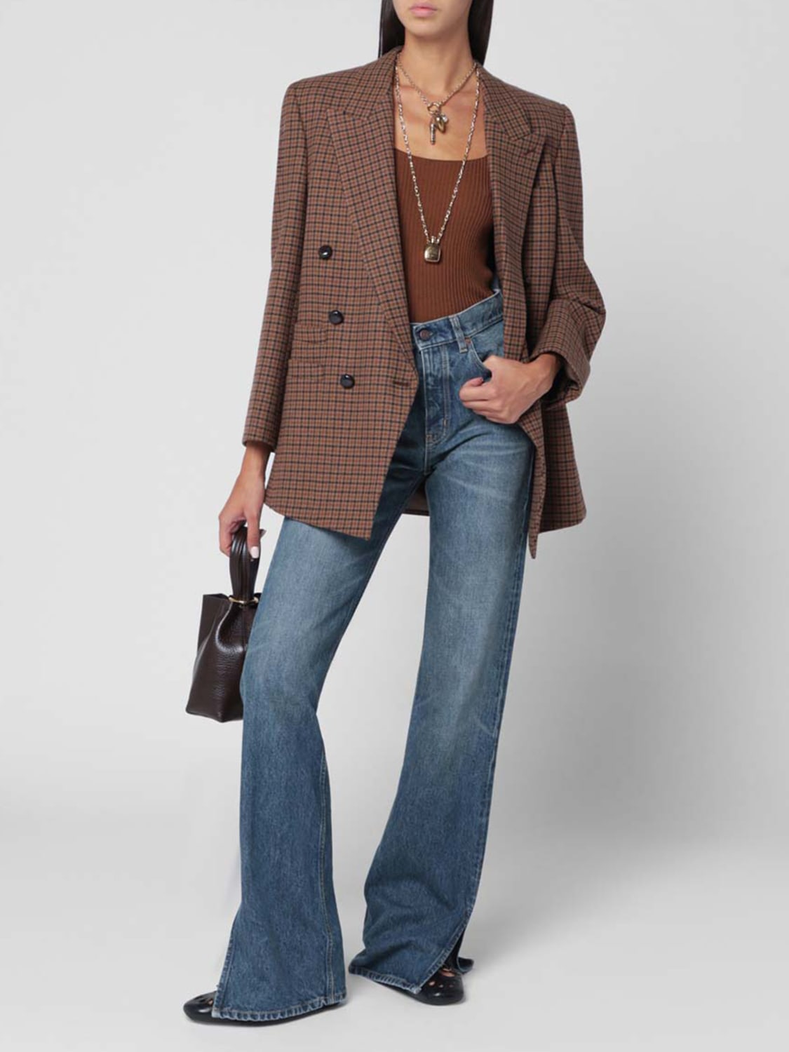 ROBERTO COLLINA PULLOVER: Pullover damen Roberto Collina, Braun - Img 2