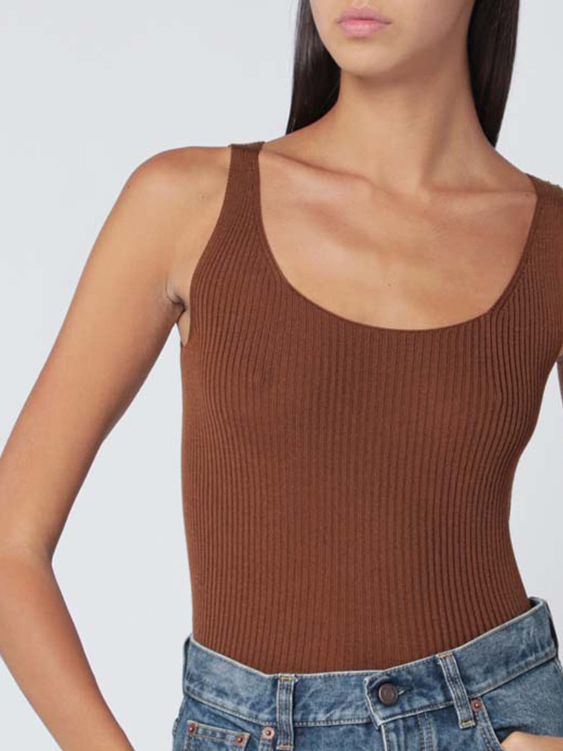 ROBERTO COLLINA PULLOVER: Pullover damen Roberto Collina, Braun - Img 4