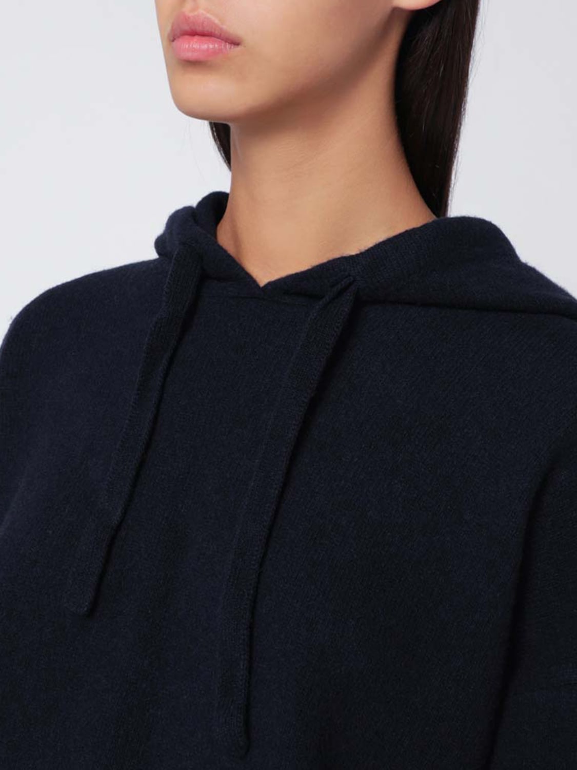 ROBERTO COLLINA FELPA: Felpa con cappuccio in maglia Roberto Collina, Blue Navy - Img 4