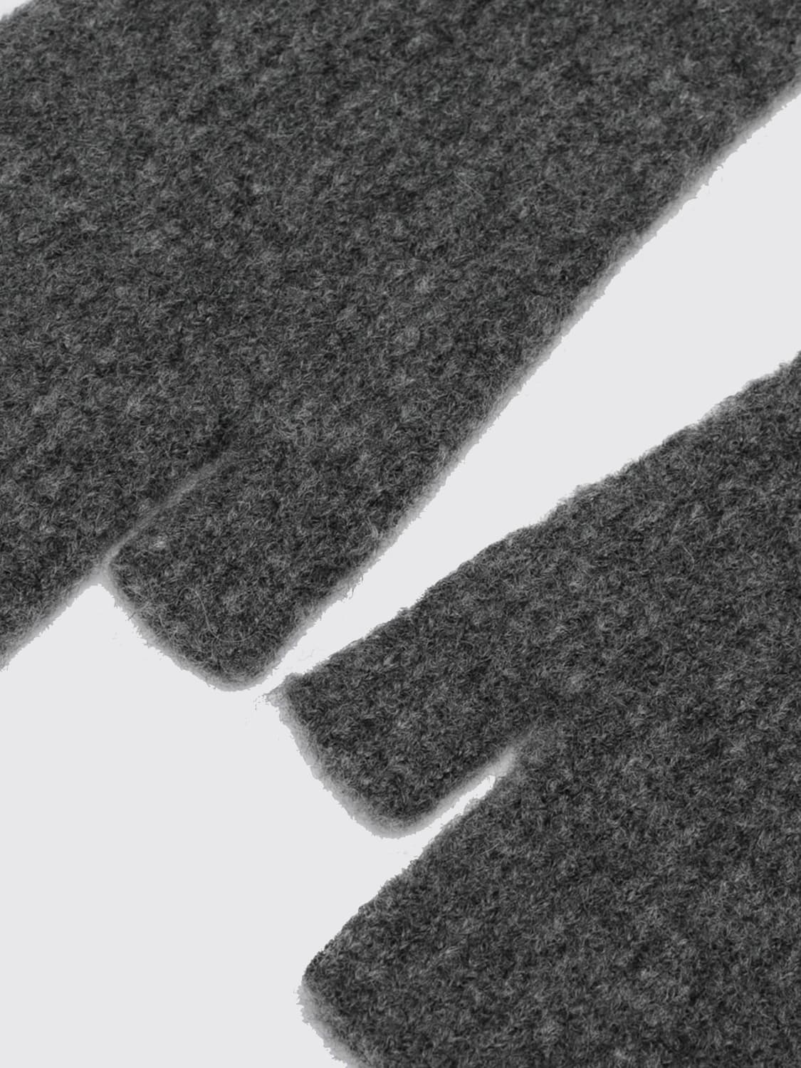 ROBERTO COLLINA GUANTI: Manicotti lunghi senza dita Roberto Collina in cashmere a coste , Grigio - Img 2