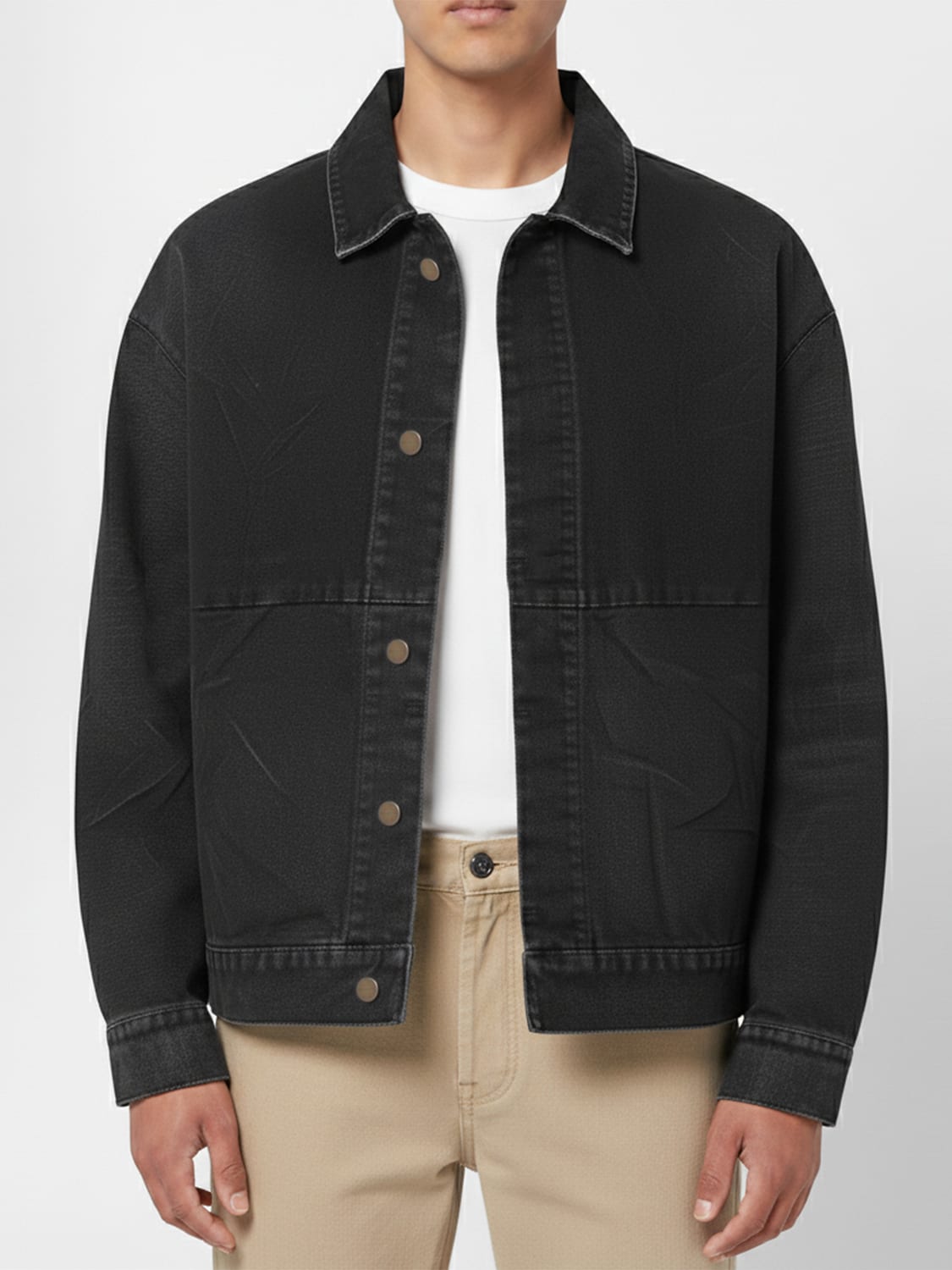 FEAR OF GOD GIACCA: Giacca camicia di cotone Fear Of God, Nero - Img 1