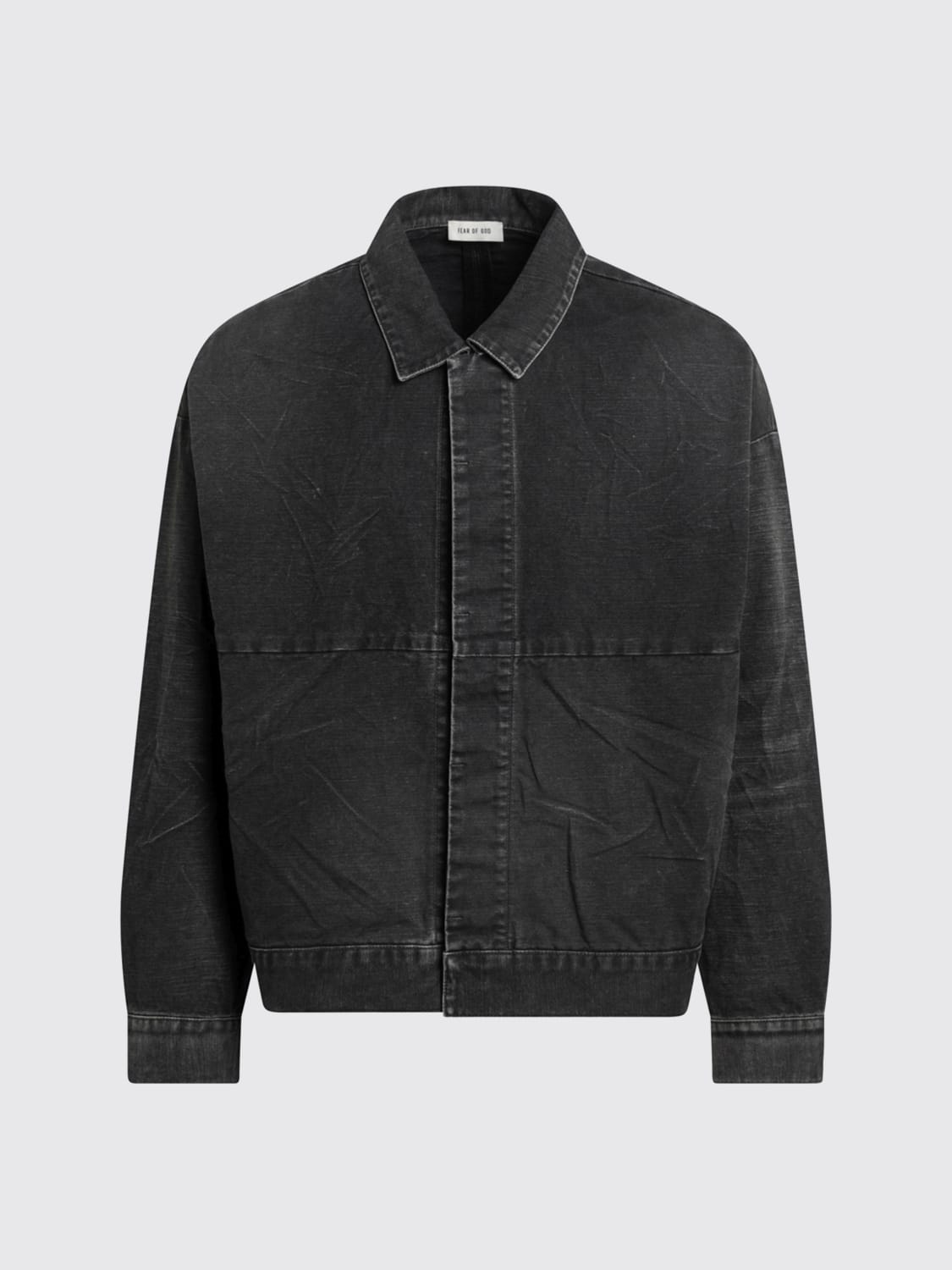 FEAR OF GOD GIACCA: Giacca camicia di cotone Fear Of God, Nero - Img 2
