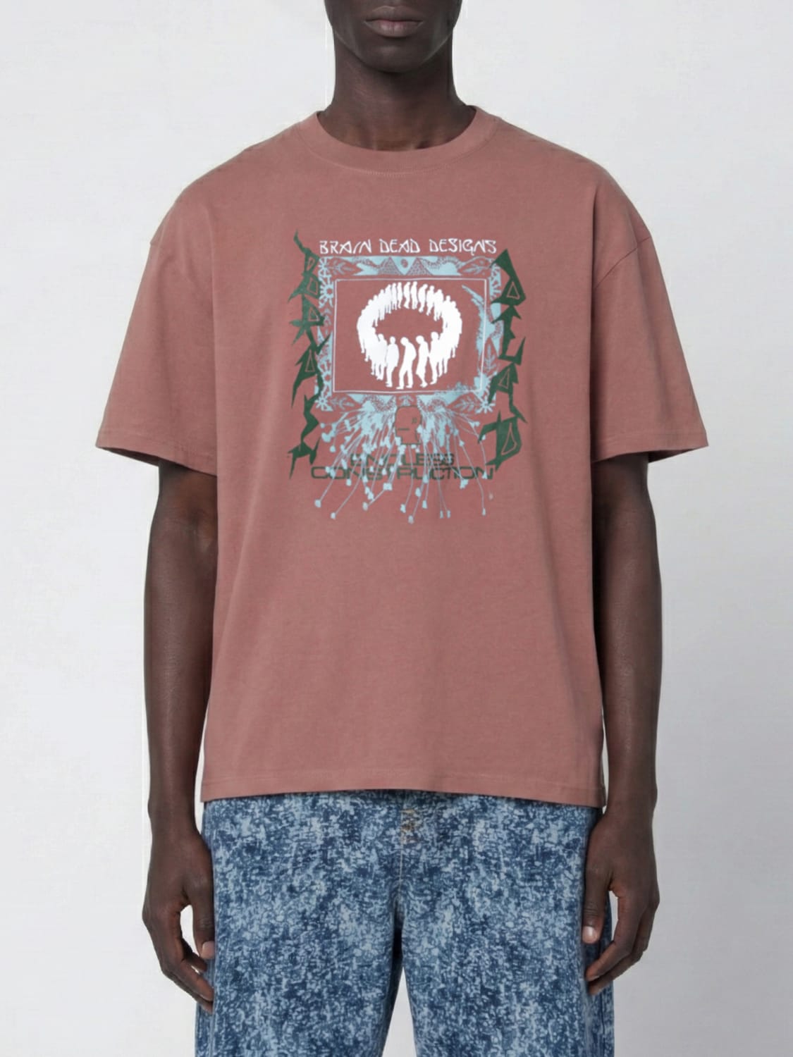 BRAIN DEAD T-SHIRT: T-shirt men Brain Dead, Brown - Img 1